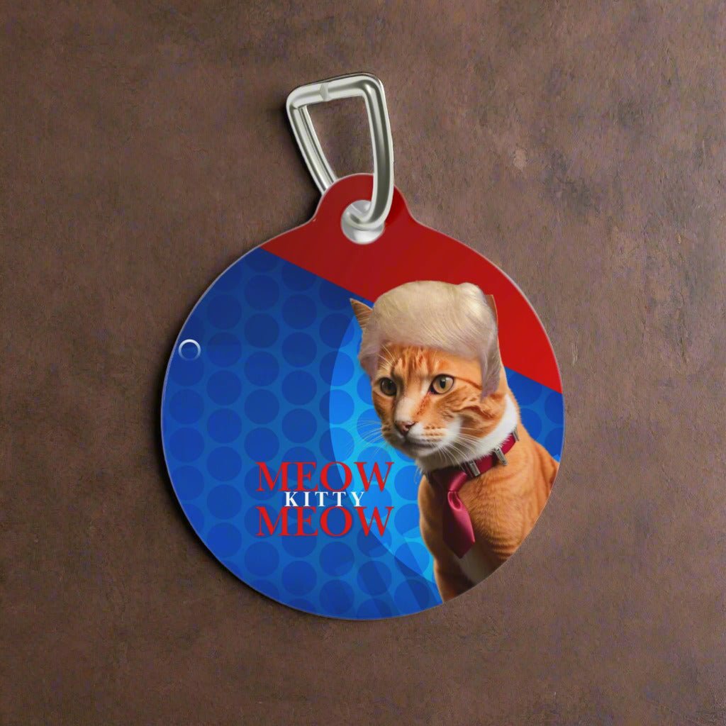 Funny Cat Pet Tag - 'Meow Kitty Meow' Personalized ID Tag for Cats - Pet Supplies - EpiAl's Shop