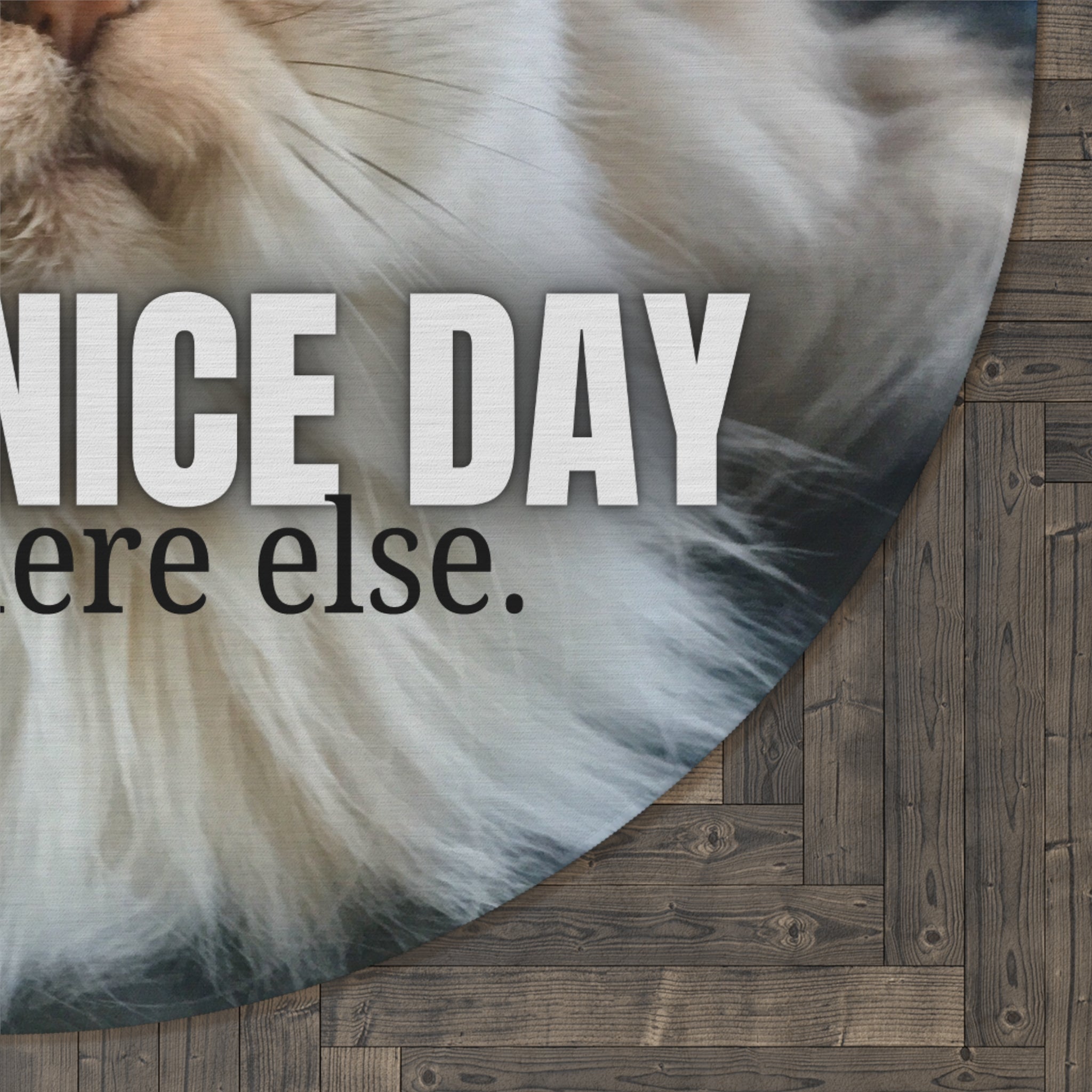 Funny Cat Round Rug – 