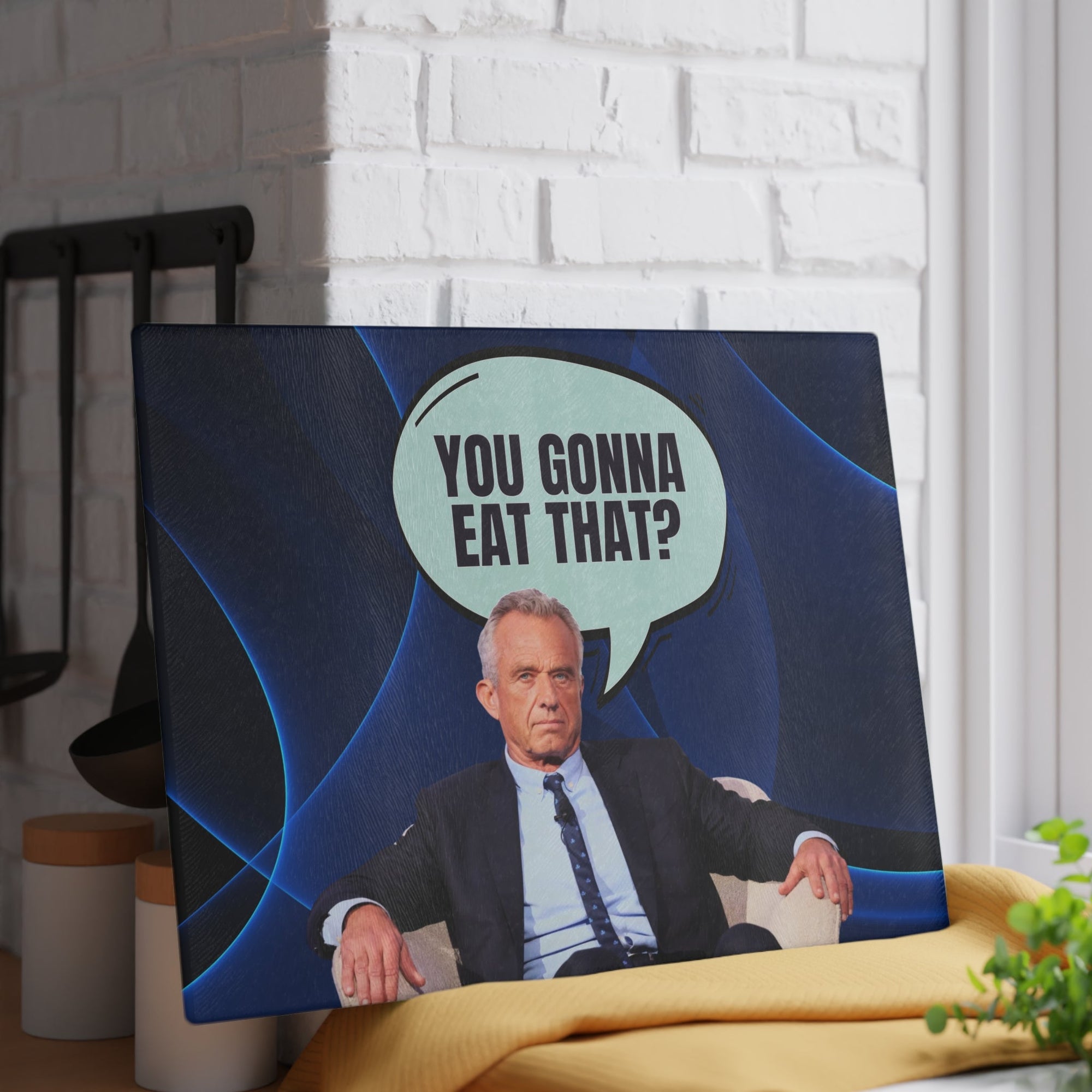 Funny Glass Cutting Board - 'You Gonna Eat That?' Kitchen Decor for Chefs and Foodies - Decor, Kitchen, Cutting Boards - EpiAl's Shop