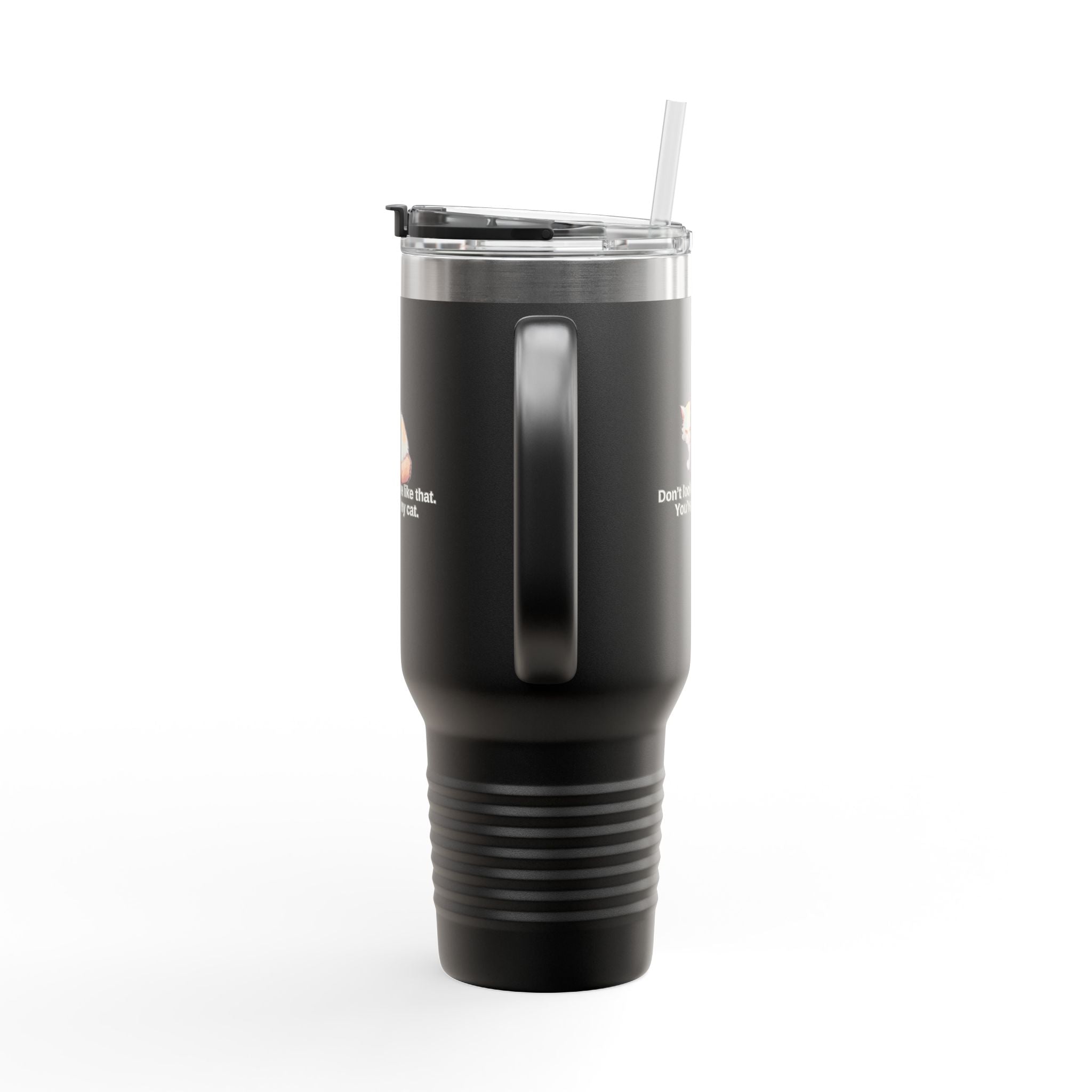 Funny Insulated Travel Mug - 40oz Cat Humor - Drinkware, Travel Mugs - EpiAl's Shop