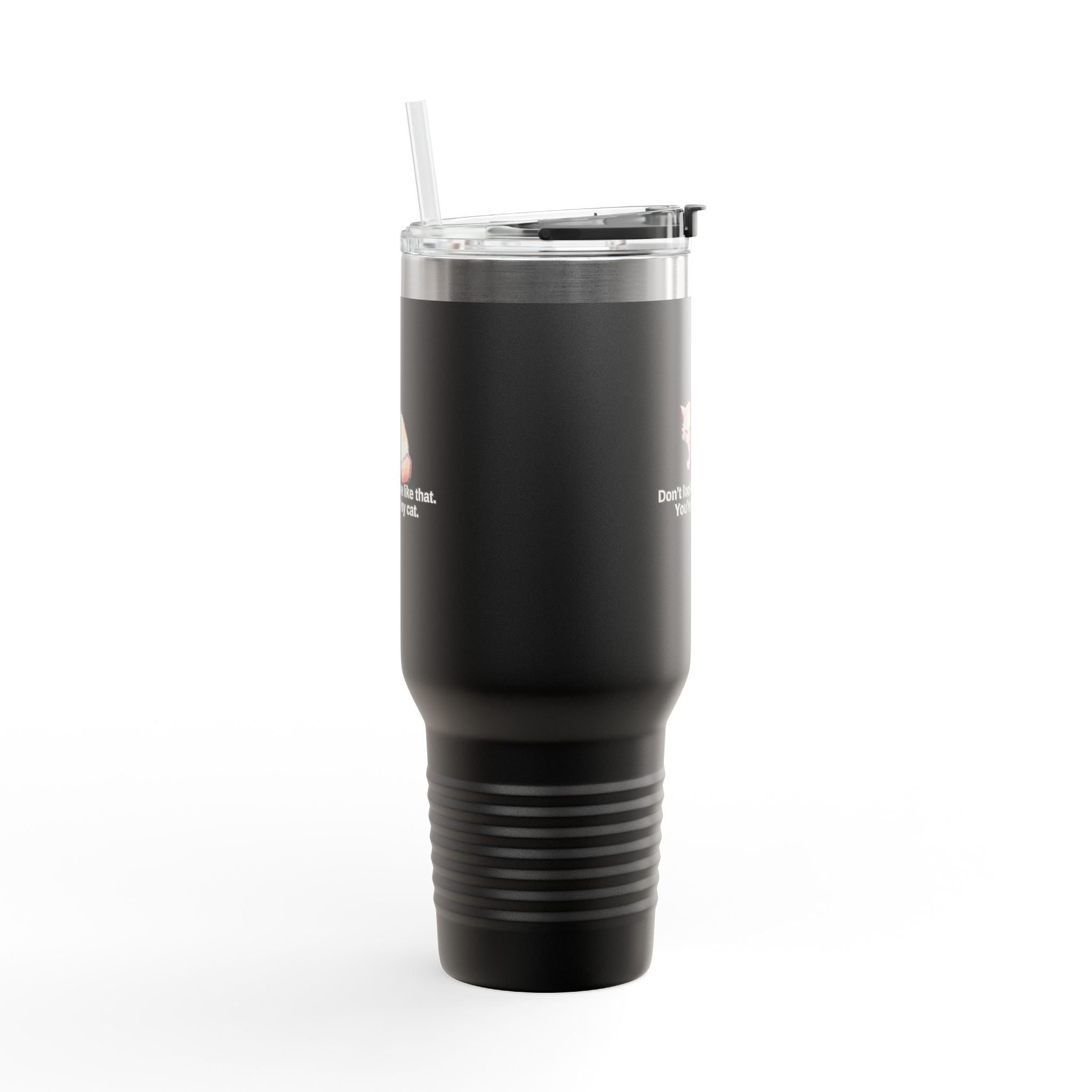Funny Insulated Travel Mug - 40oz Cat Humor - Drinkware, Travel Mugs - EpiAl's Shop