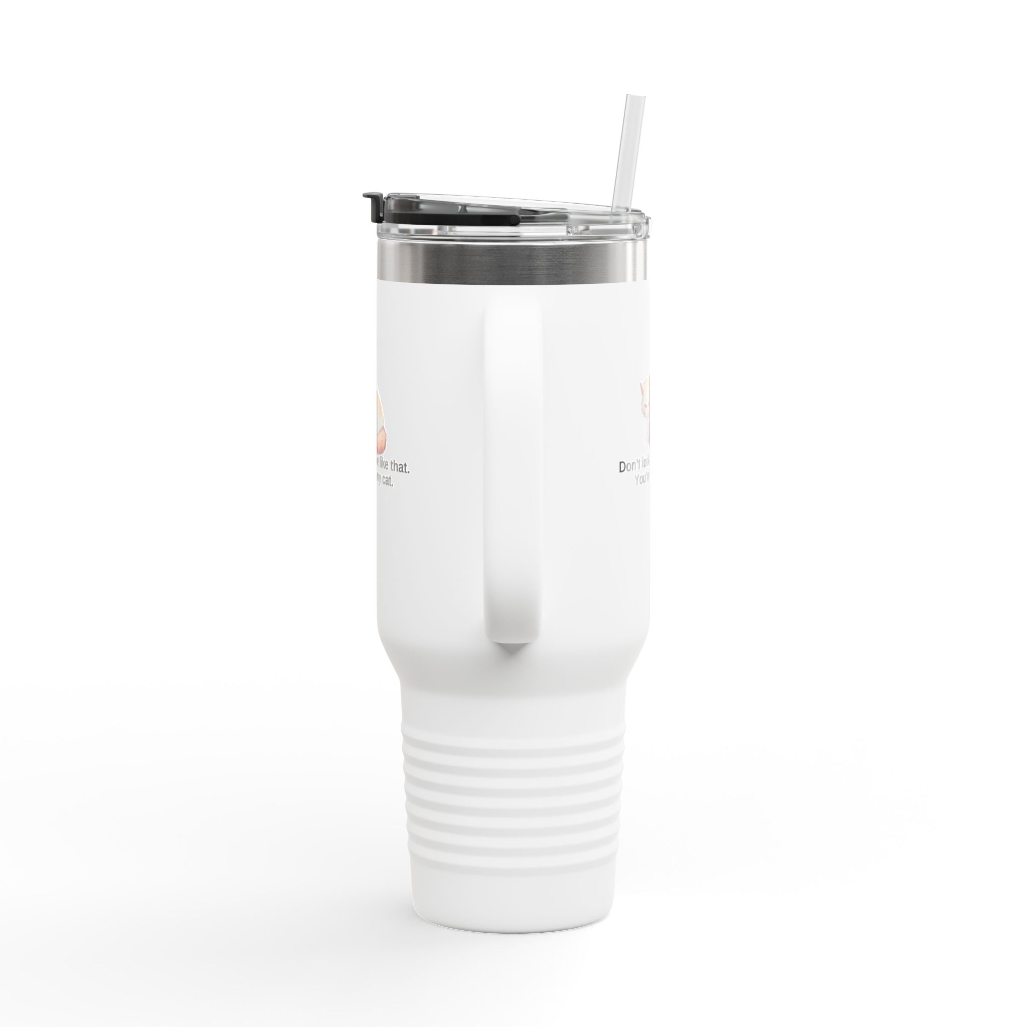 Funny Insulated Travel Mug - 40oz Cat Humor - Drinkware, Travel Mugs - EpiAl's Shop