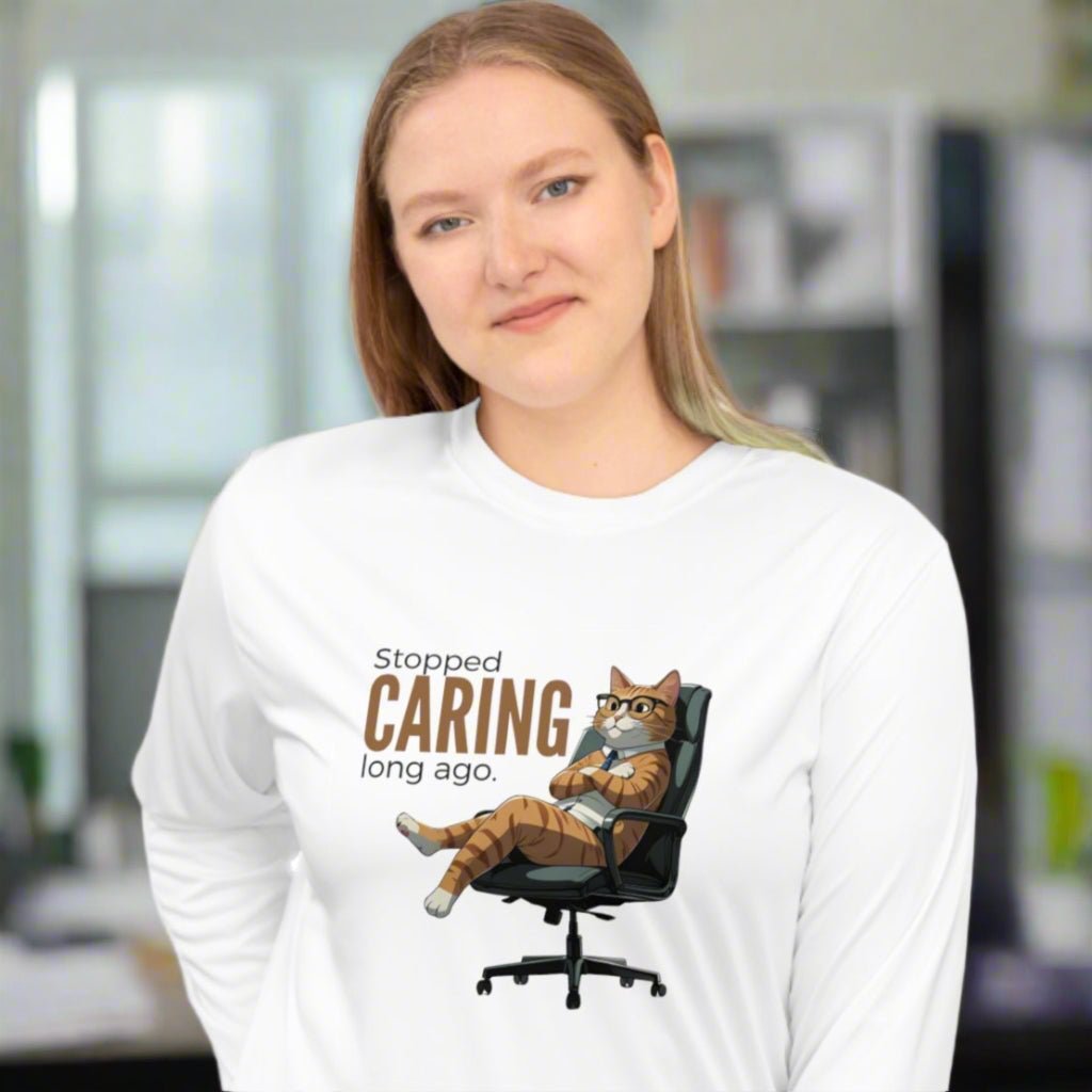 Funny Office Cat Unisex Performance Long Sleeve Shirt - Clothing, T-shirts, Long - Sleeve - EpiAl's Shop