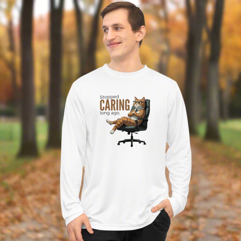 Funny Office Cat Unisex Performance Long Sleeve Shirt - Clothing, T-shirts, Long - Sleeve - EpiAl's Shop