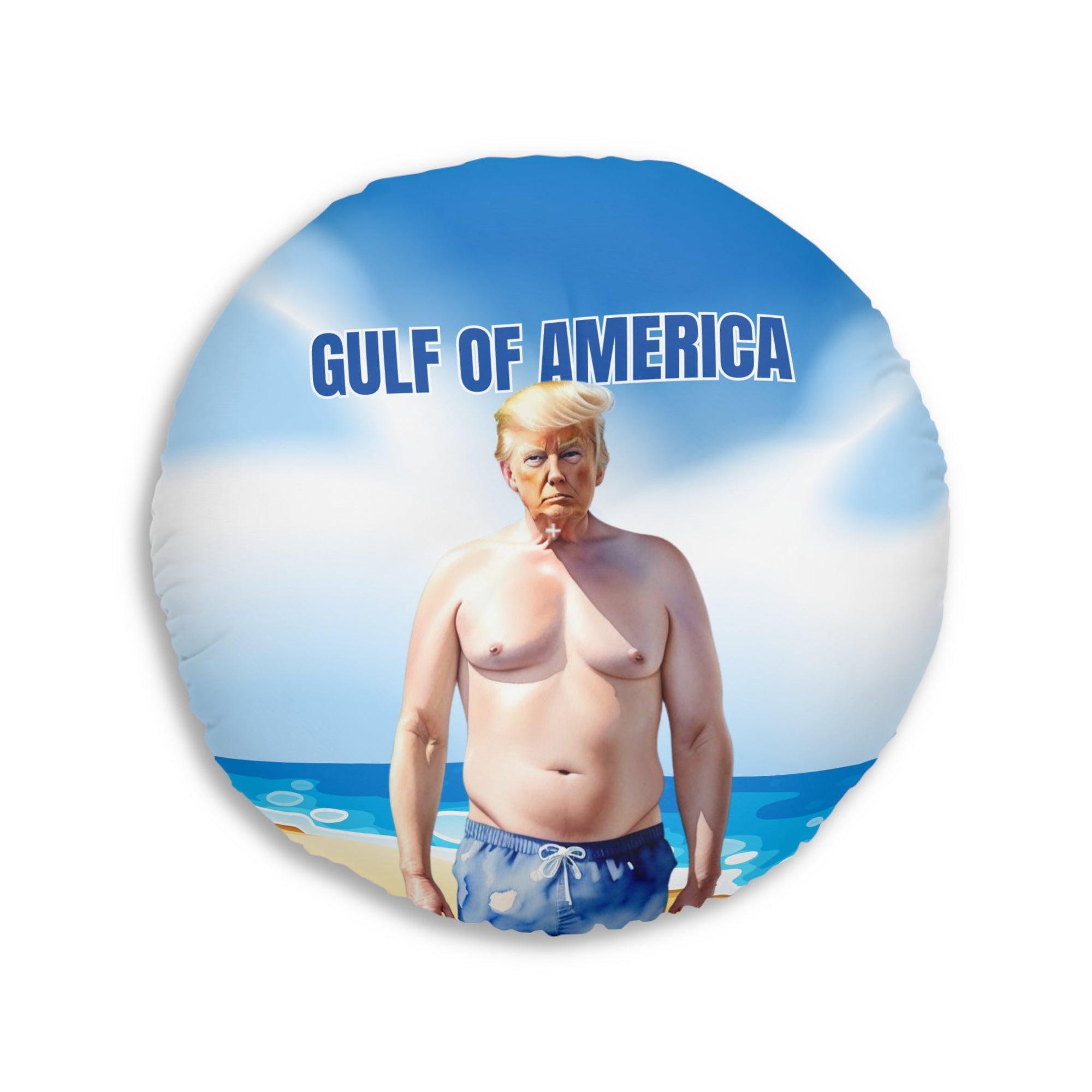 Funny Round Tufted Floor Pillow - American Gulf Design - Decor, Home, Pillows - EpiAl's Shop