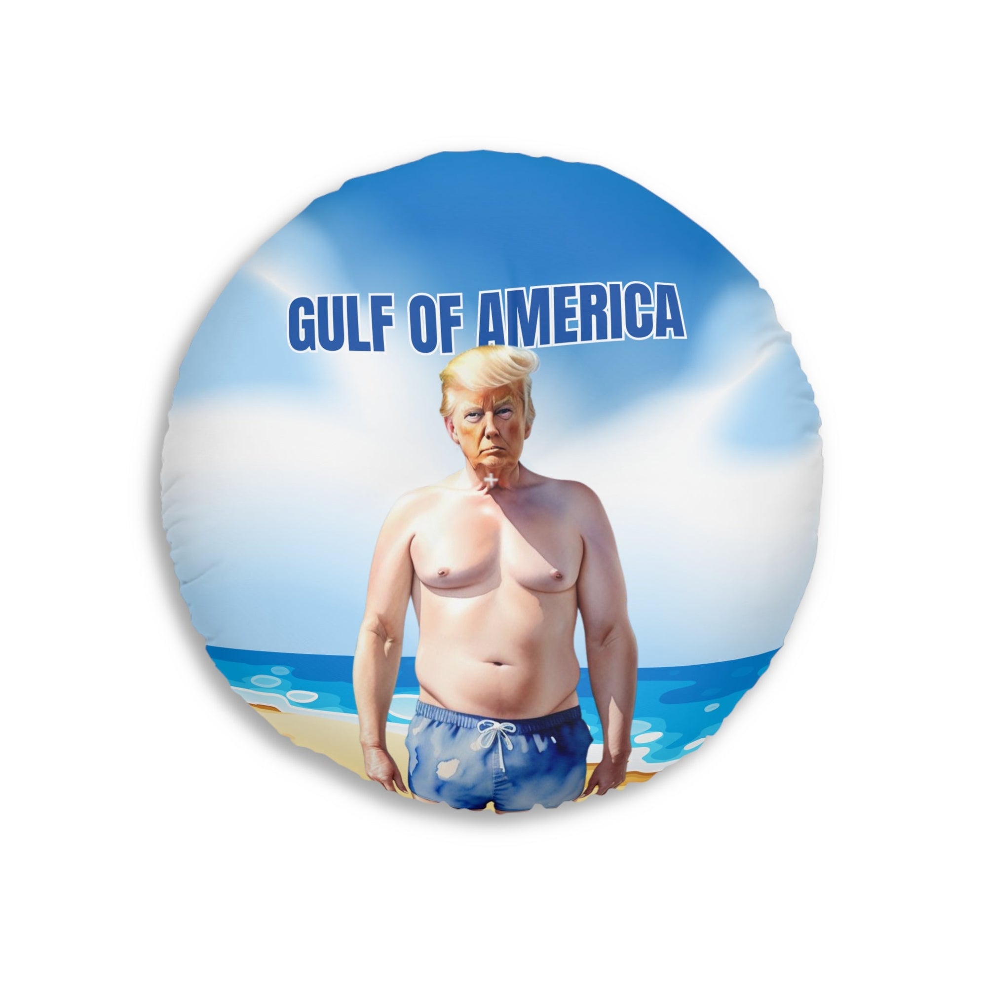 Funny Round Tufted Floor Pillow - American Gulf Design - Decor, Home, Pillows - EpiAl's Shop