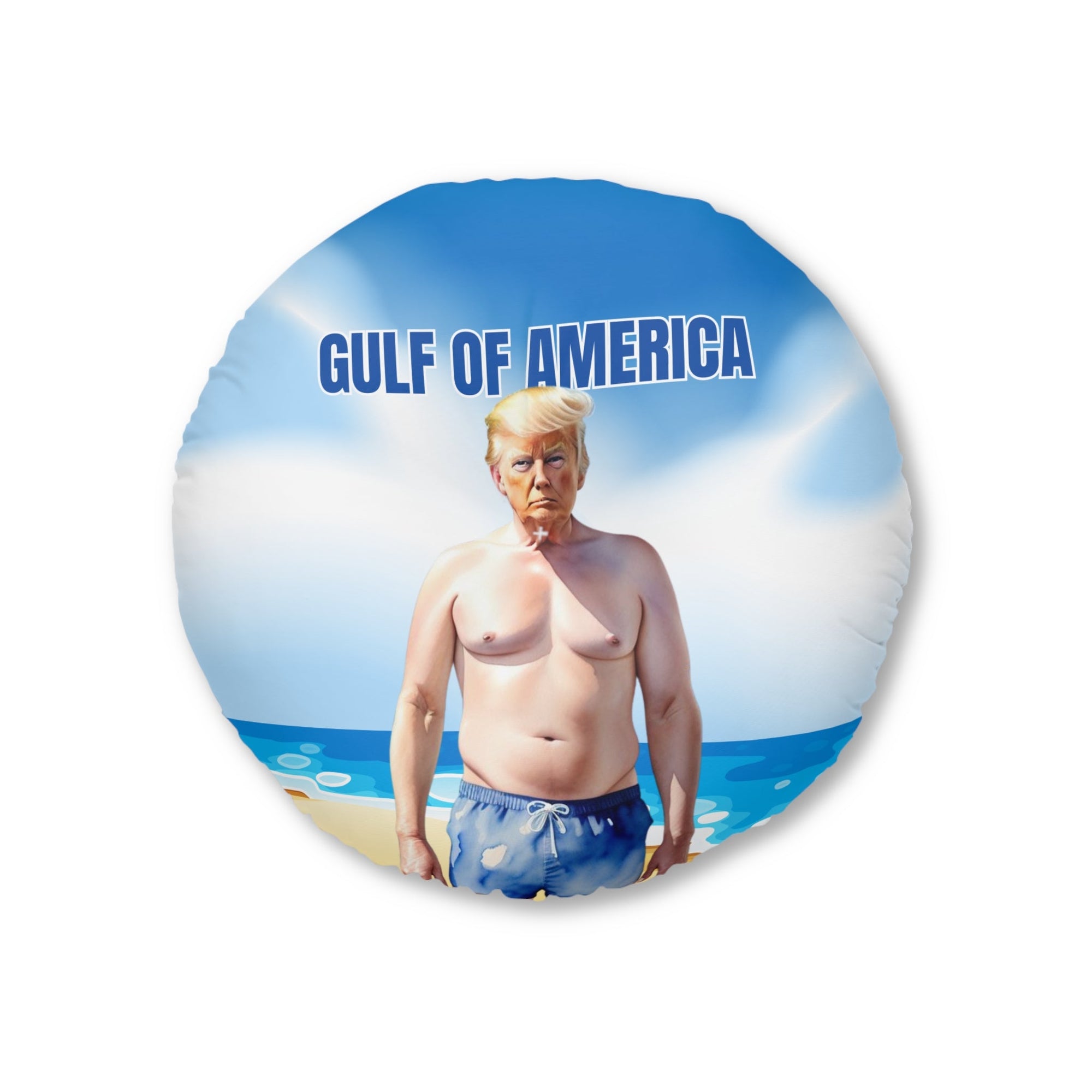 Funny Round Tufted Floor Pillow - American Gulf Design - Decor, Home, Pillows - EpiAl's Shop