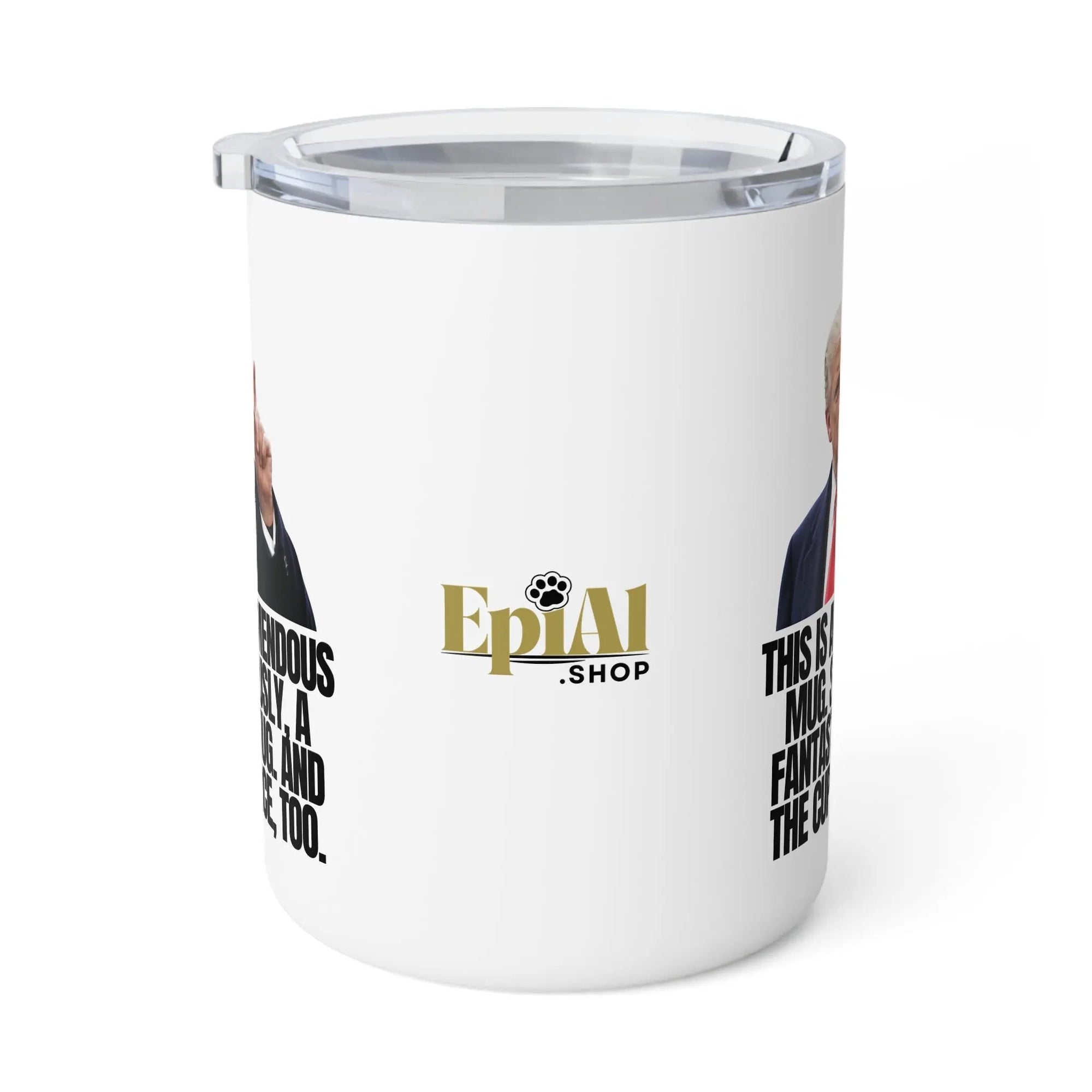 Funny Trump Humor Insulated Coffee Mug - 10oz - Drinkware, Coffee Mugs - EpiAl's Shop