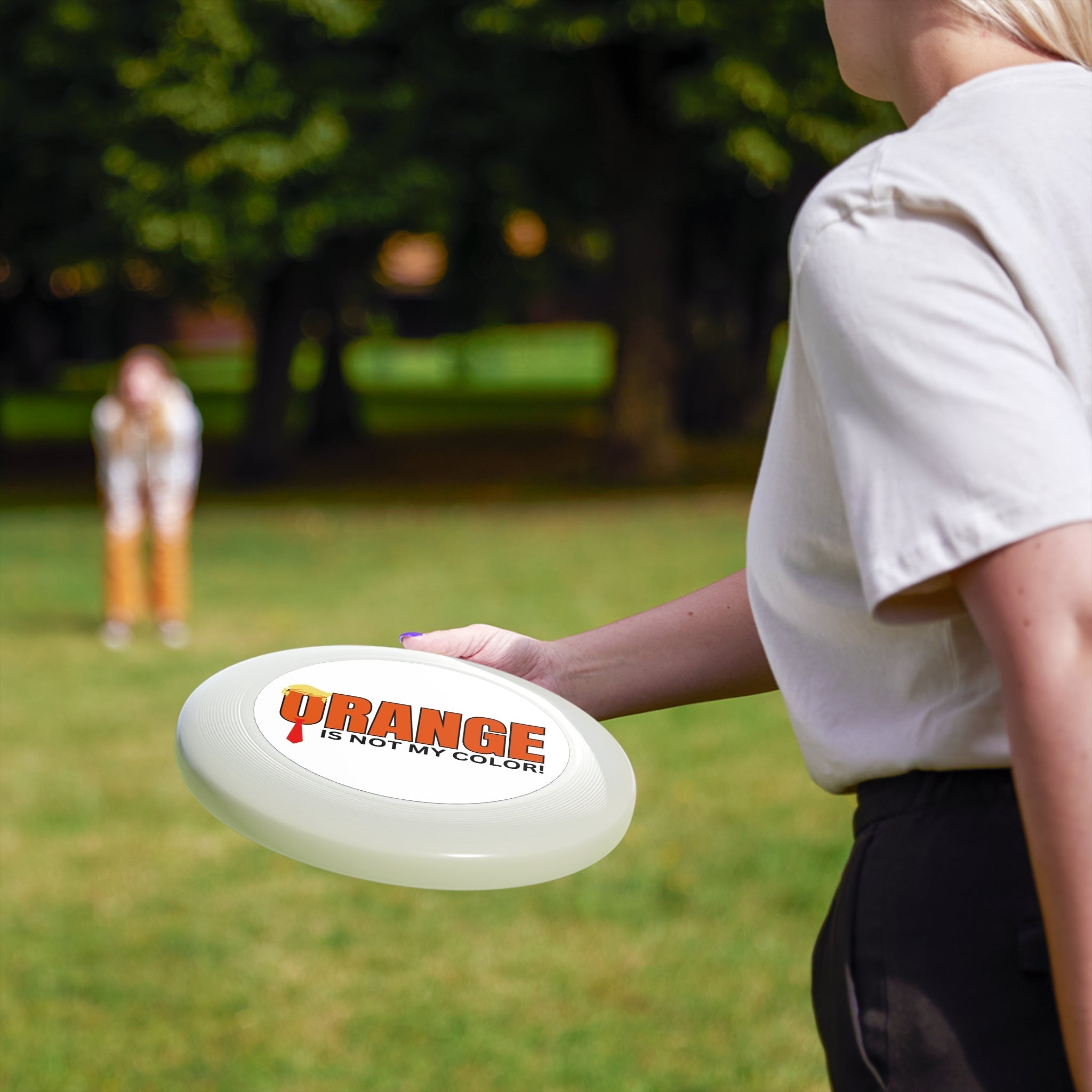 Funny Wham - O Frisbee - 'Orange is Not My Color!' - Perfect for Outdoor Fun and Events - Toys & Games, Flying Disc - EpiAl's Shop