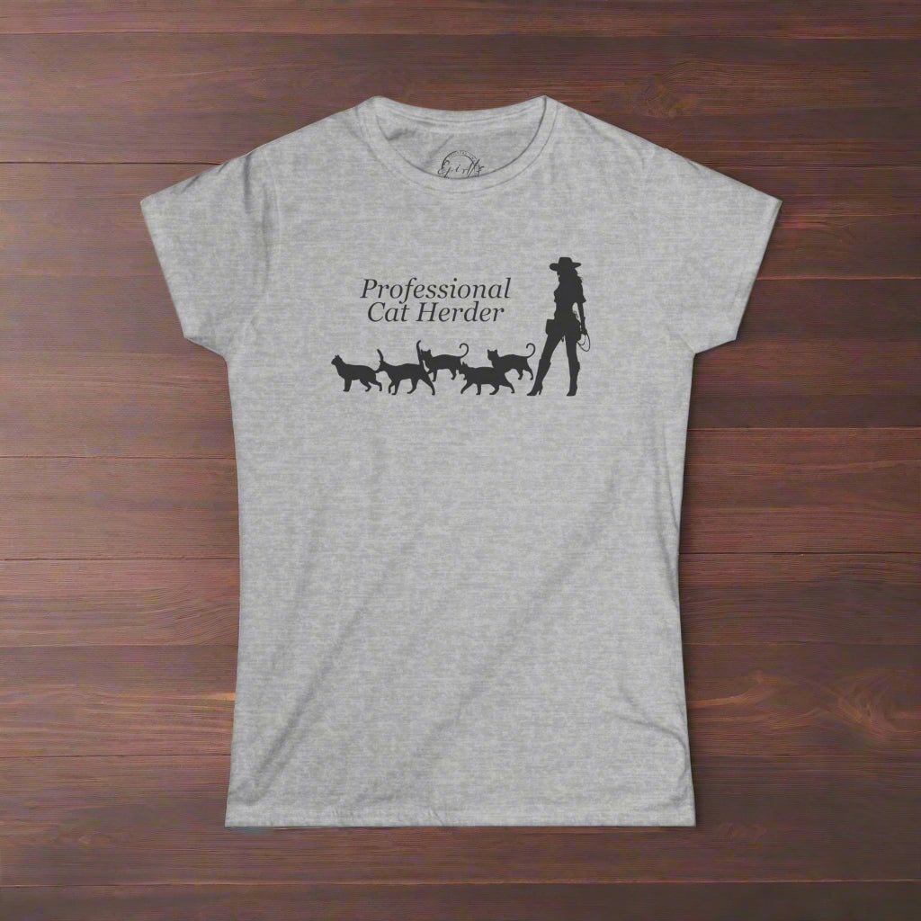 Funny Women's T-Shirt - Professional Cat Herder Tee - Clothing, T-shirts - EpiAl's Shop
