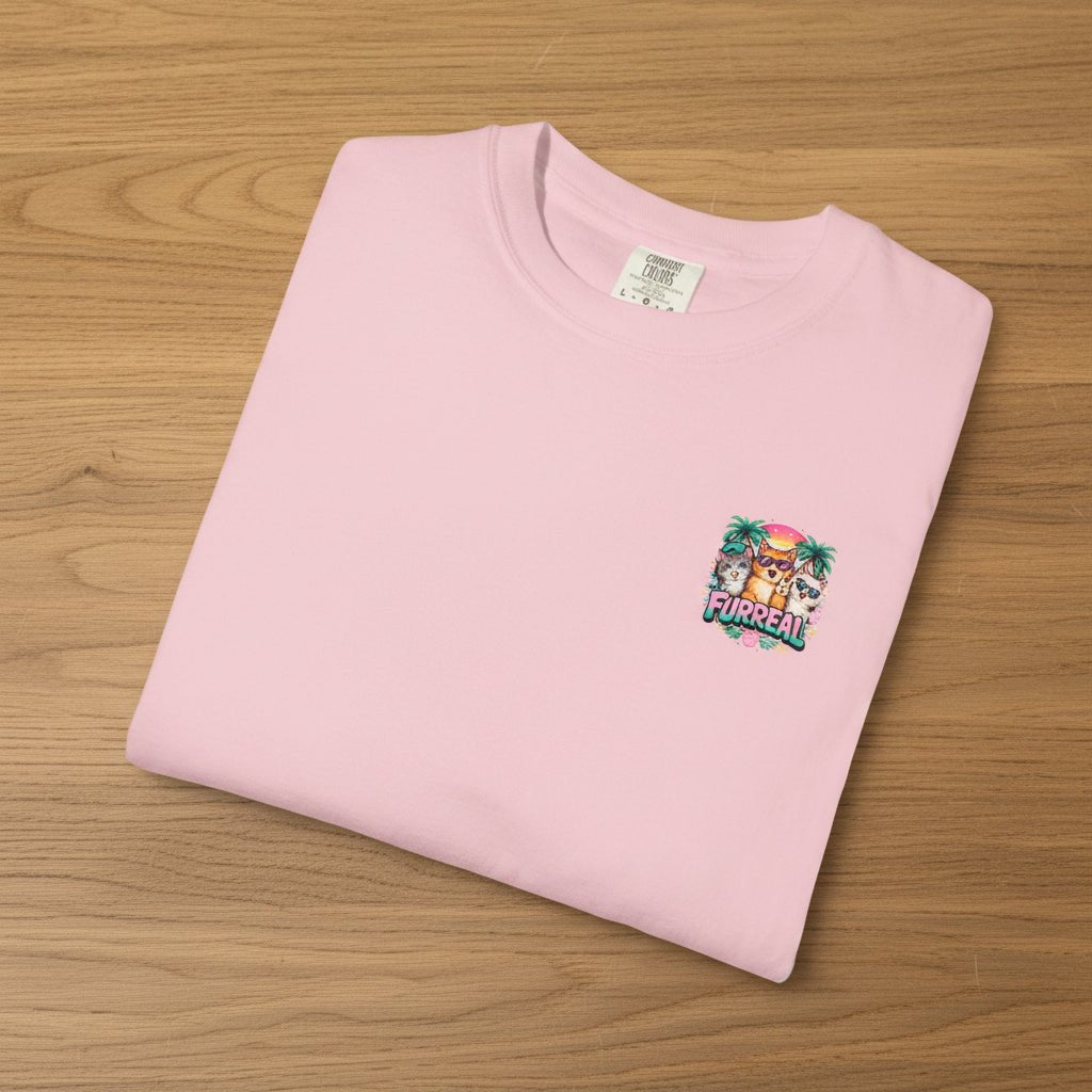 Furreal Cat Sunset Tee | Cool Cats, No Explanation Unisex T-Shirt - Clothing, Unisex, T-Shirts - EpiAl's Shop