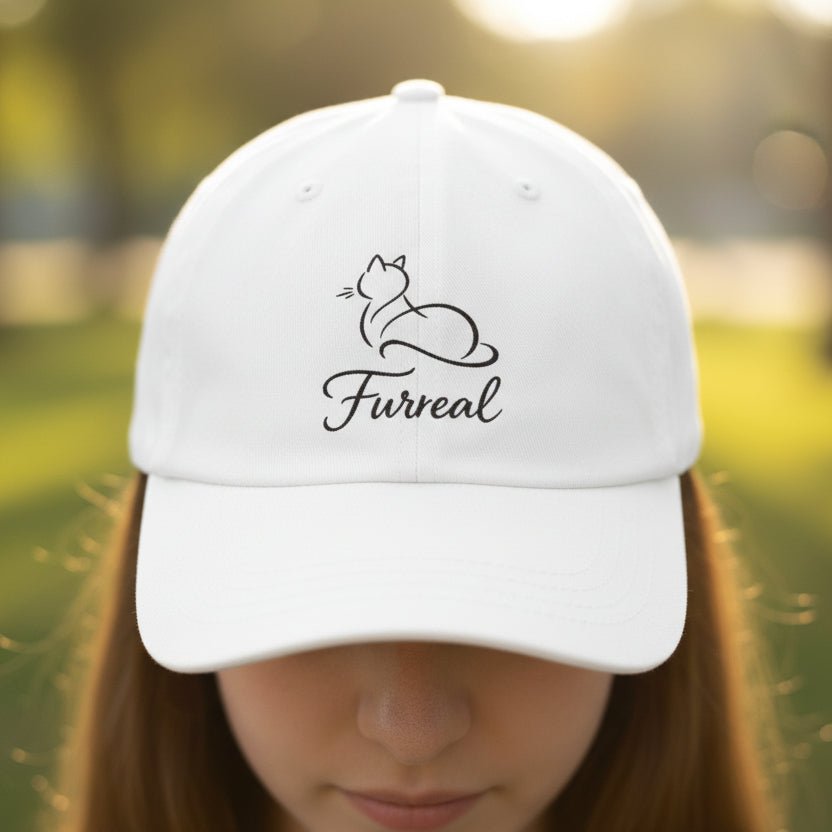 Furreal Dad Hat – Minimal Cat Lover Baseball Cap - Hats, Baseball & Trucker - EpiAl's Shop
