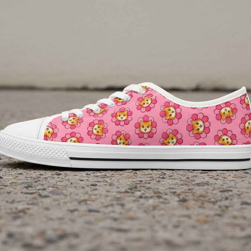 Furreal Flower Cat Women's Low-Top Sneakers - Shoes, Sneakers - EpiAl's Shop