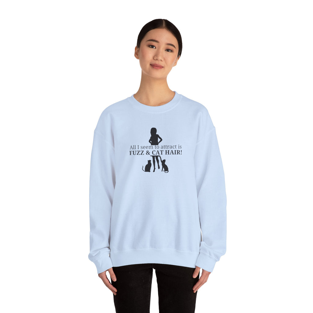 Fuzz & Cat Hair Unisex Heavy Blend™ Crewneck Sweatshirt - Sweatshirt - EpiAl's Shop