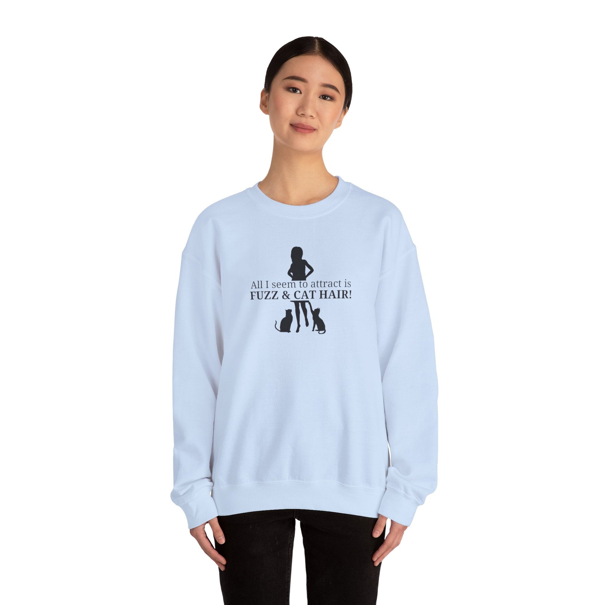 Fuzz & Cat Hair Unisex Heavy Blend™ Crewneck Sweatshirt - Sweatshirt - EpiAl's Shop