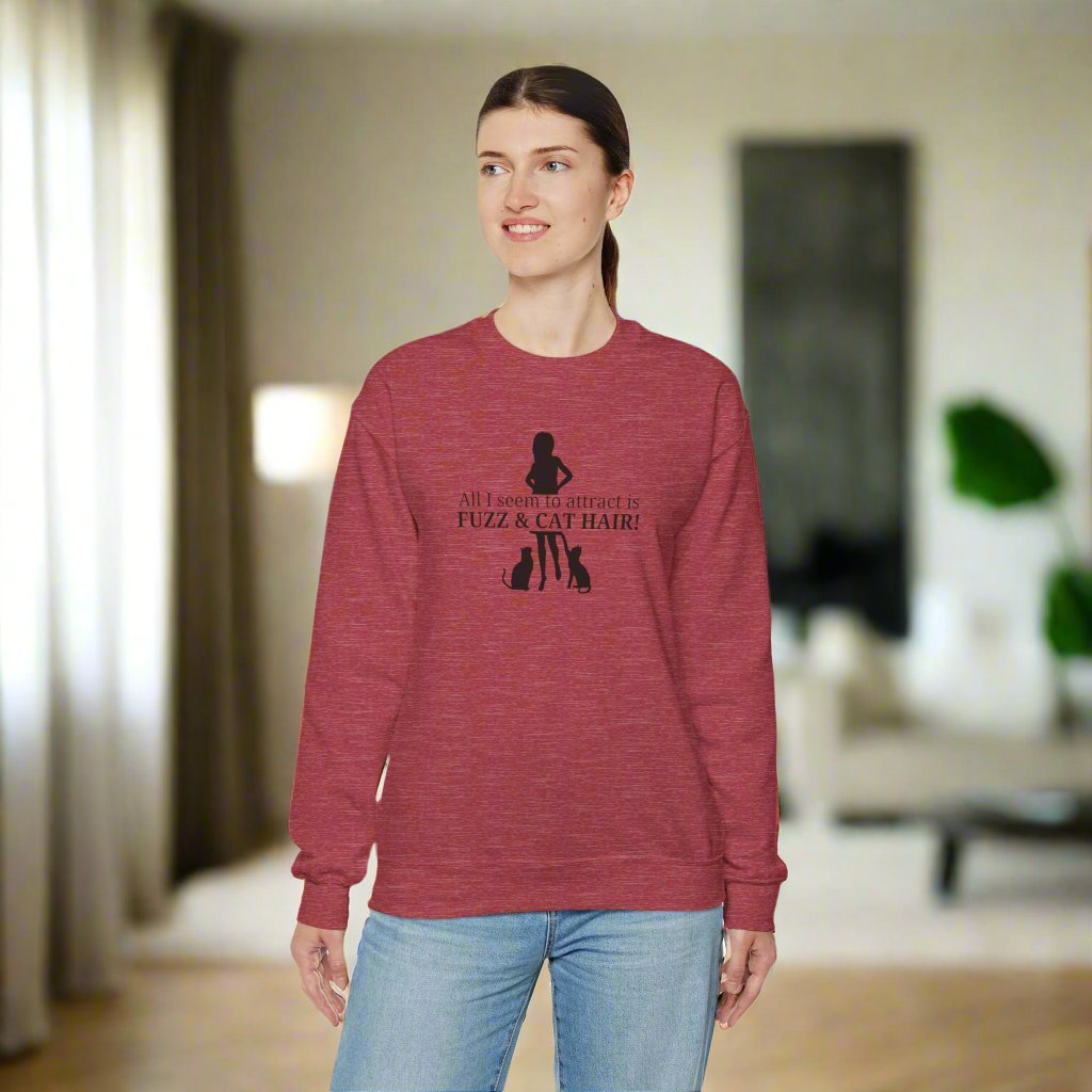 Fuzz & Cat Hair Unisex Heavy Blend™ Crewneck Sweatshirt - Sweatshirt - EpiAl's Shop