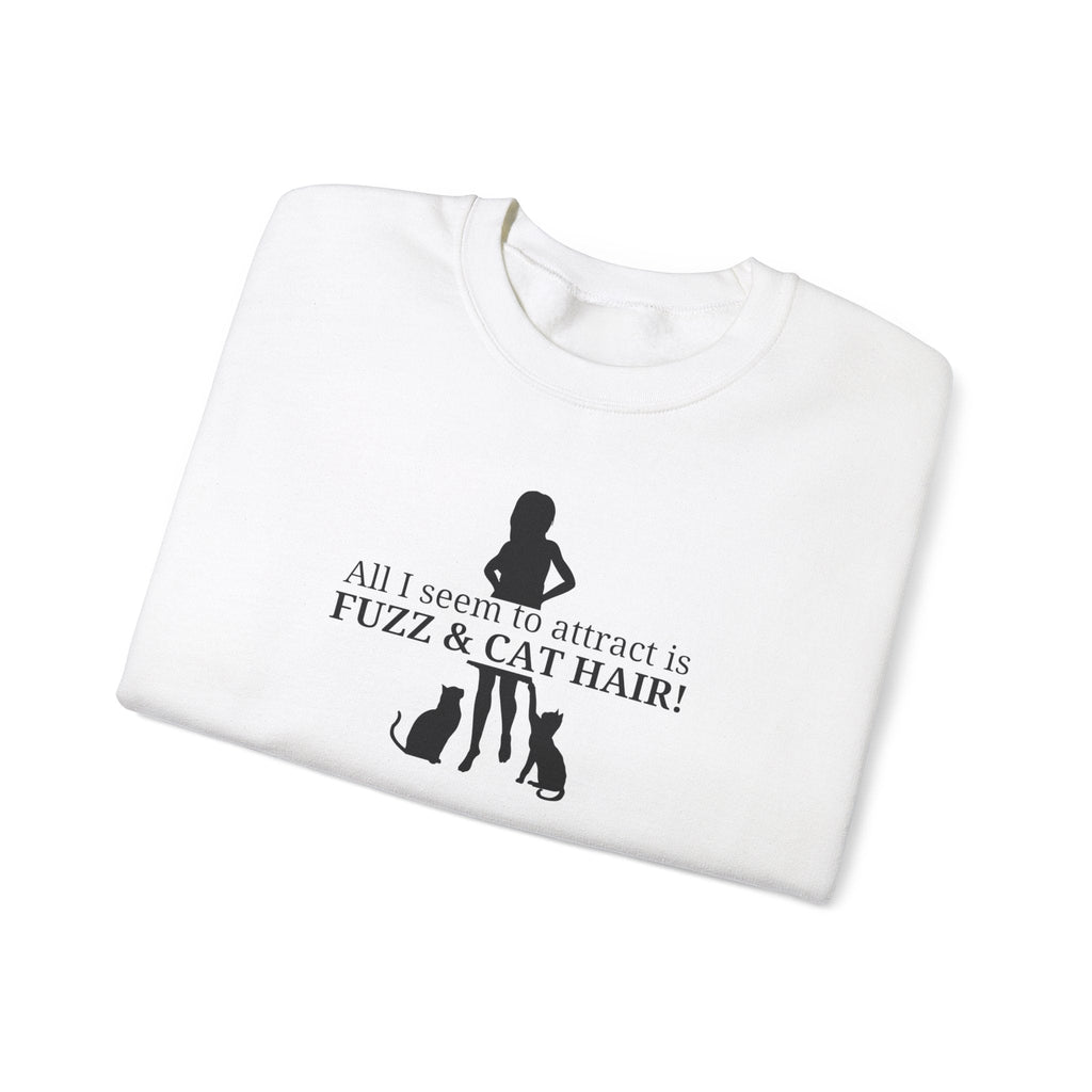 Fuzz & Cat Hair Unisex Heavy Blend™ Crewneck Sweatshirt - Sweatshirt - EpiAl's Shop
