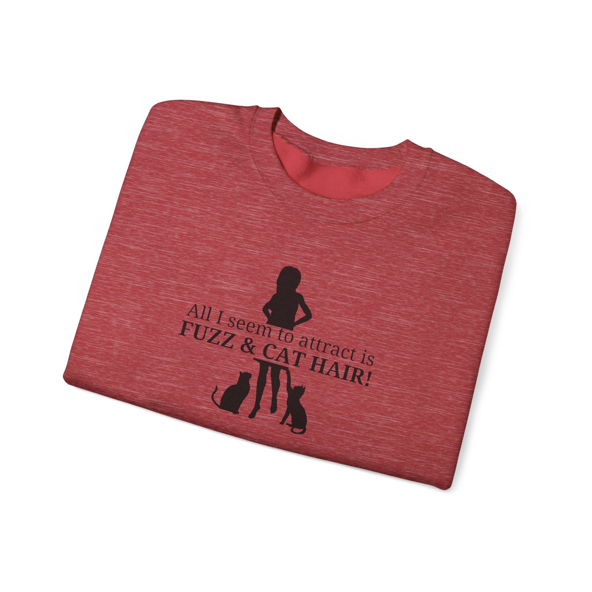 Fuzz & Cat Hair Unisex Heavy Blend™ Crewneck Sweatshirt - Sweatshirt - EpiAl's Shop