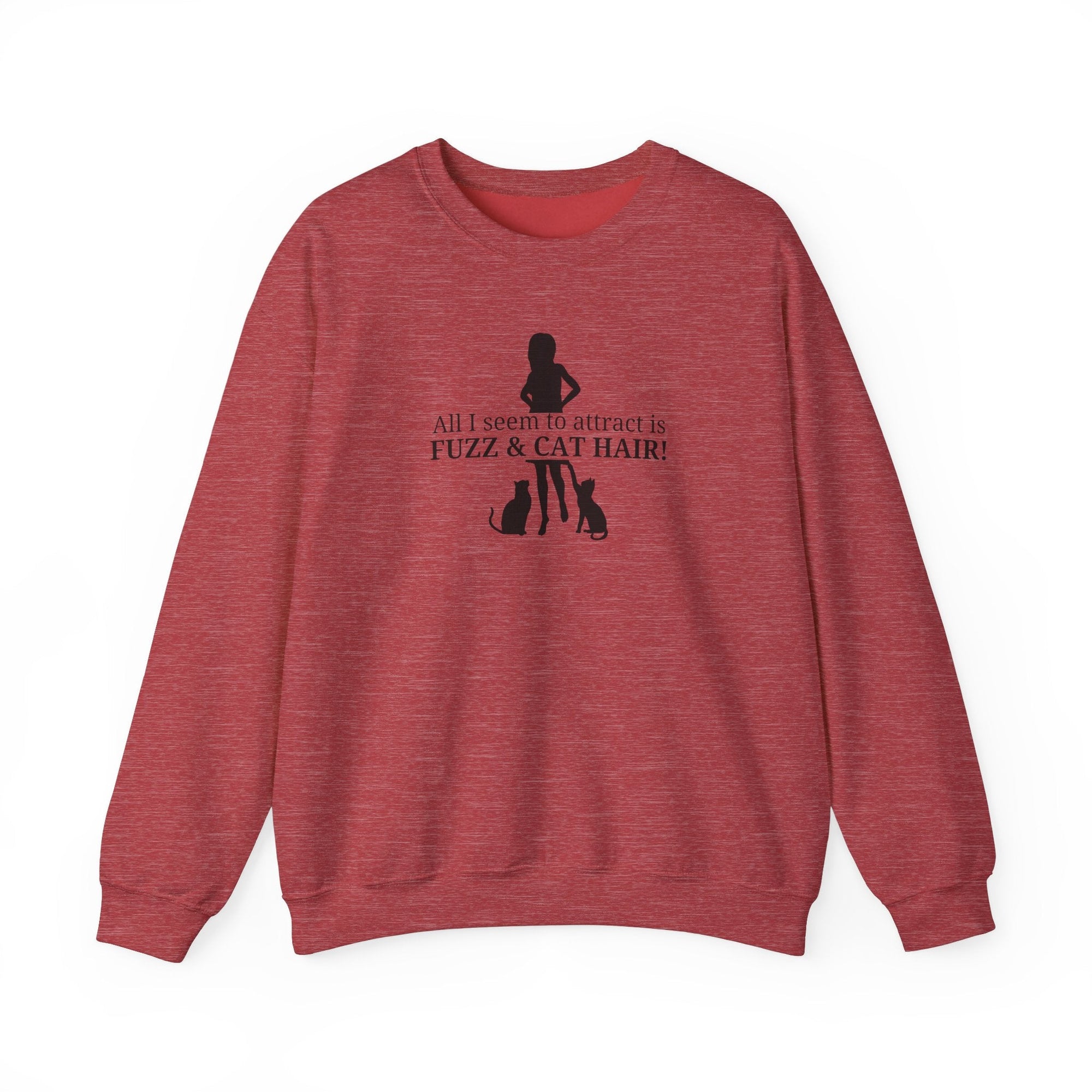 Fuzz & Cat Hair Unisex Heavy Blend™ Crewneck Sweatshirt - Sweatshirt - EpiAl's Shop