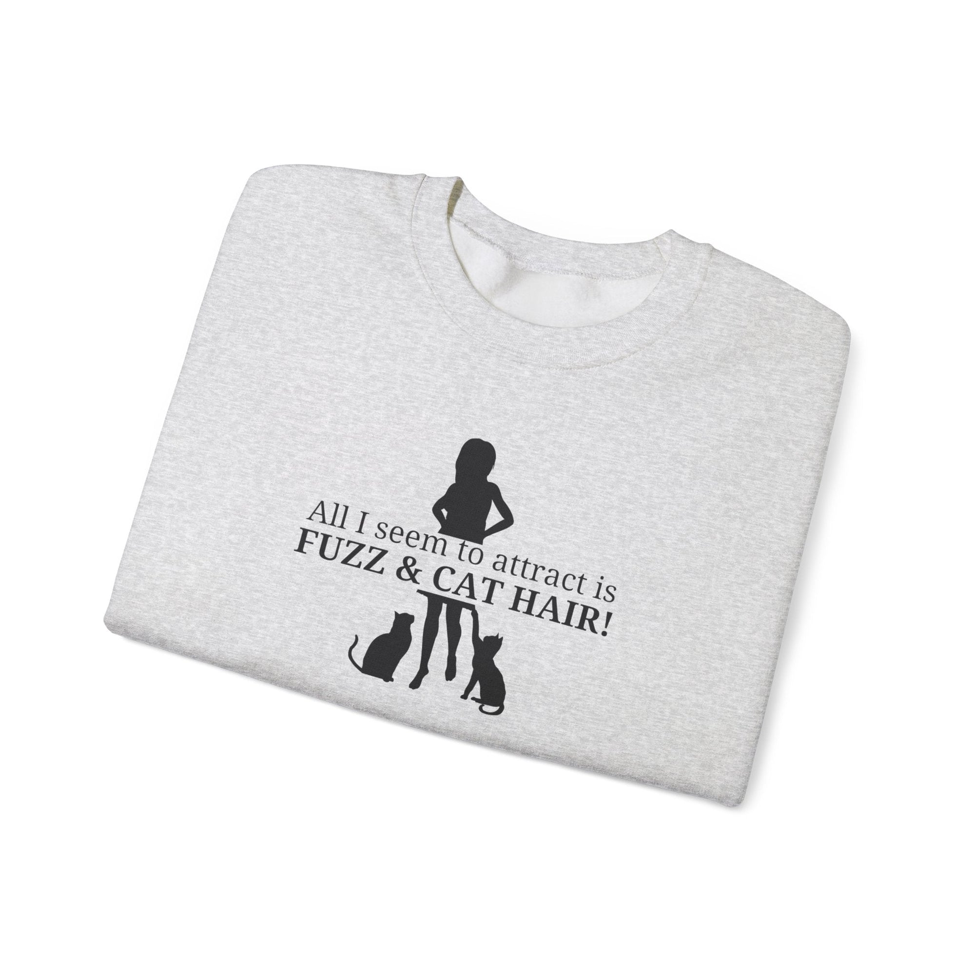 Fuzz & Cat Hair Unisex Heavy Blend™ Crewneck Sweatshirt - Sweatshirt - EpiAl's Shop