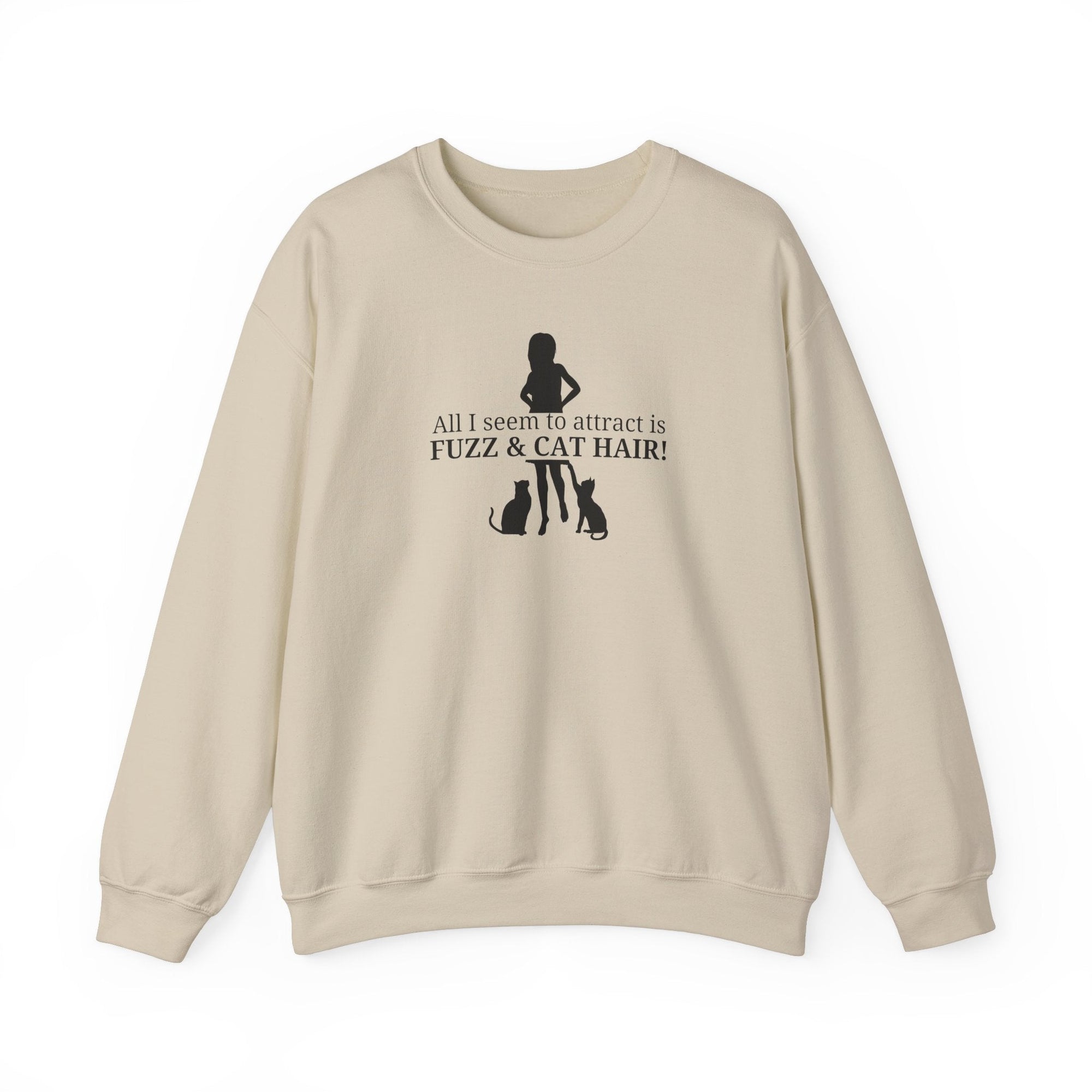 Fuzz & Cat Hair Unisex Heavy Blend™ Crewneck Sweatshirt - Sweatshirt - EpiAl's Shop