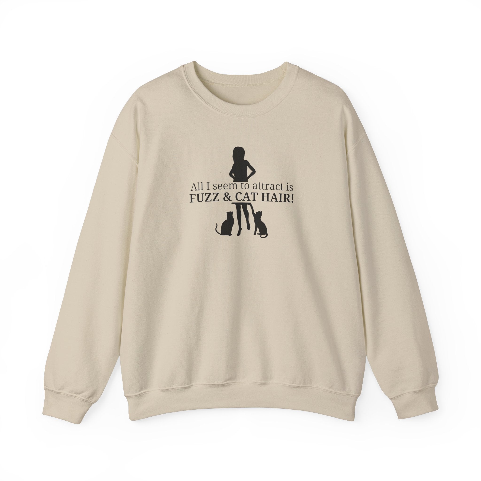 Fuzz & Cat Hair Unisex Heavy Blend™ Crewneck Sweatshirt - Sweatshirt - EpiAl's Shop