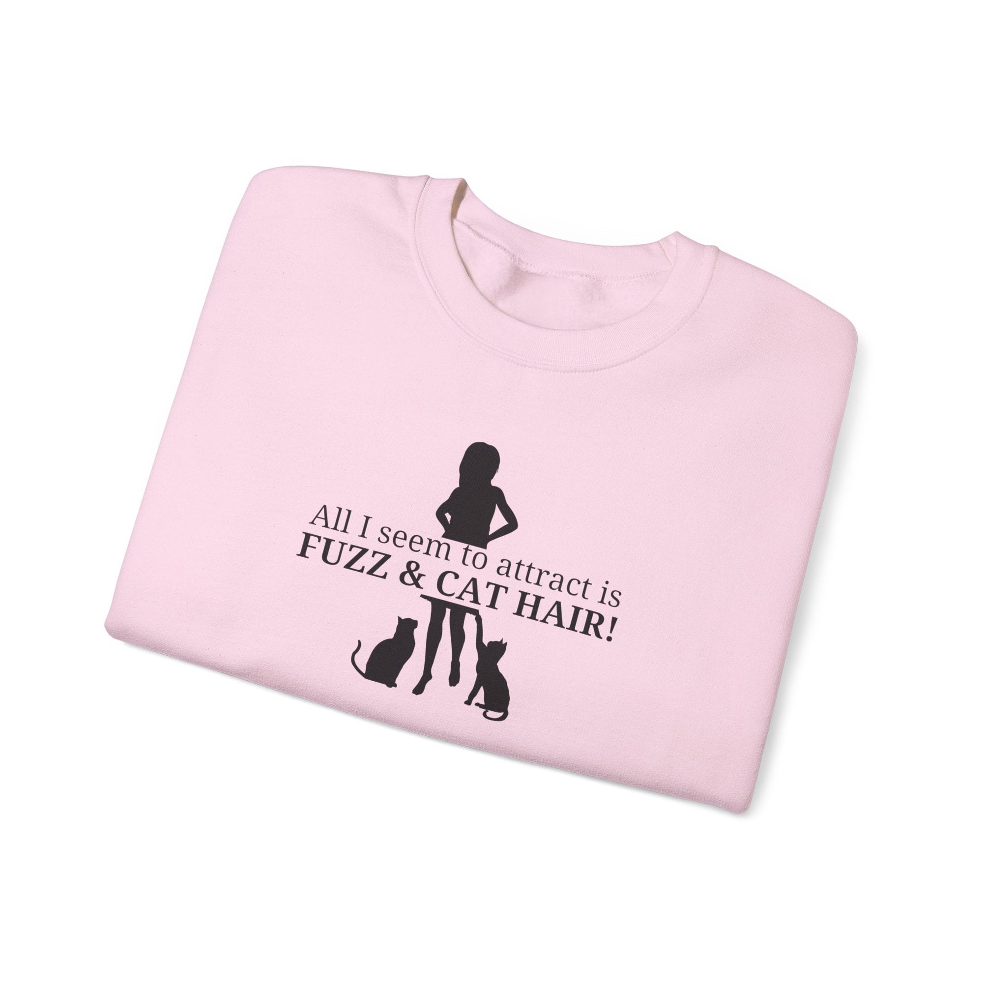 Fuzz & Cat Hair Unisex Heavy Blend™ Crewneck Sweatshirt - Sweatshirt - EpiAl's Shop