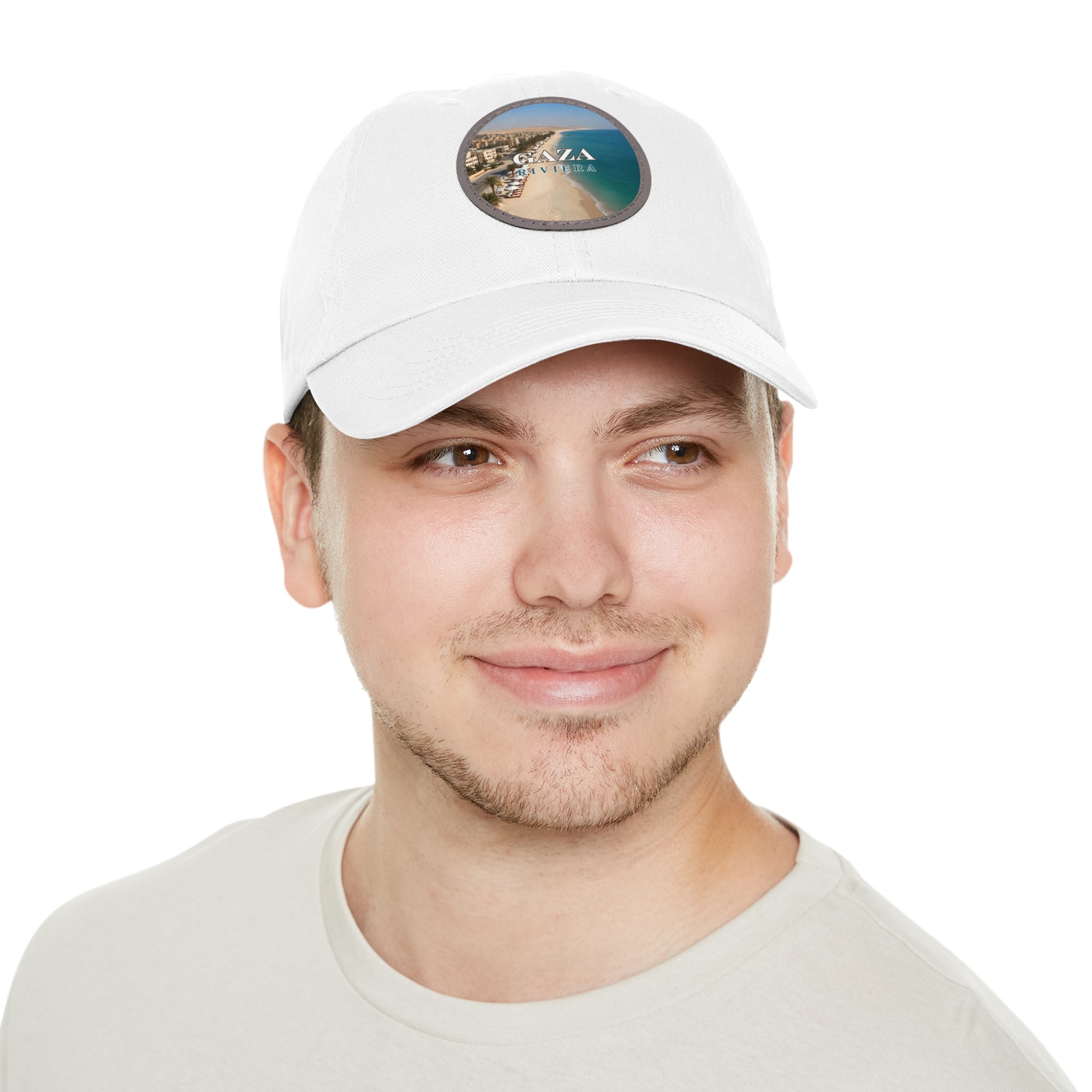 Gaza Riviera Dad Hat with Leather Patch - Hats, Baseball & Trucker - EpiAl's Shop