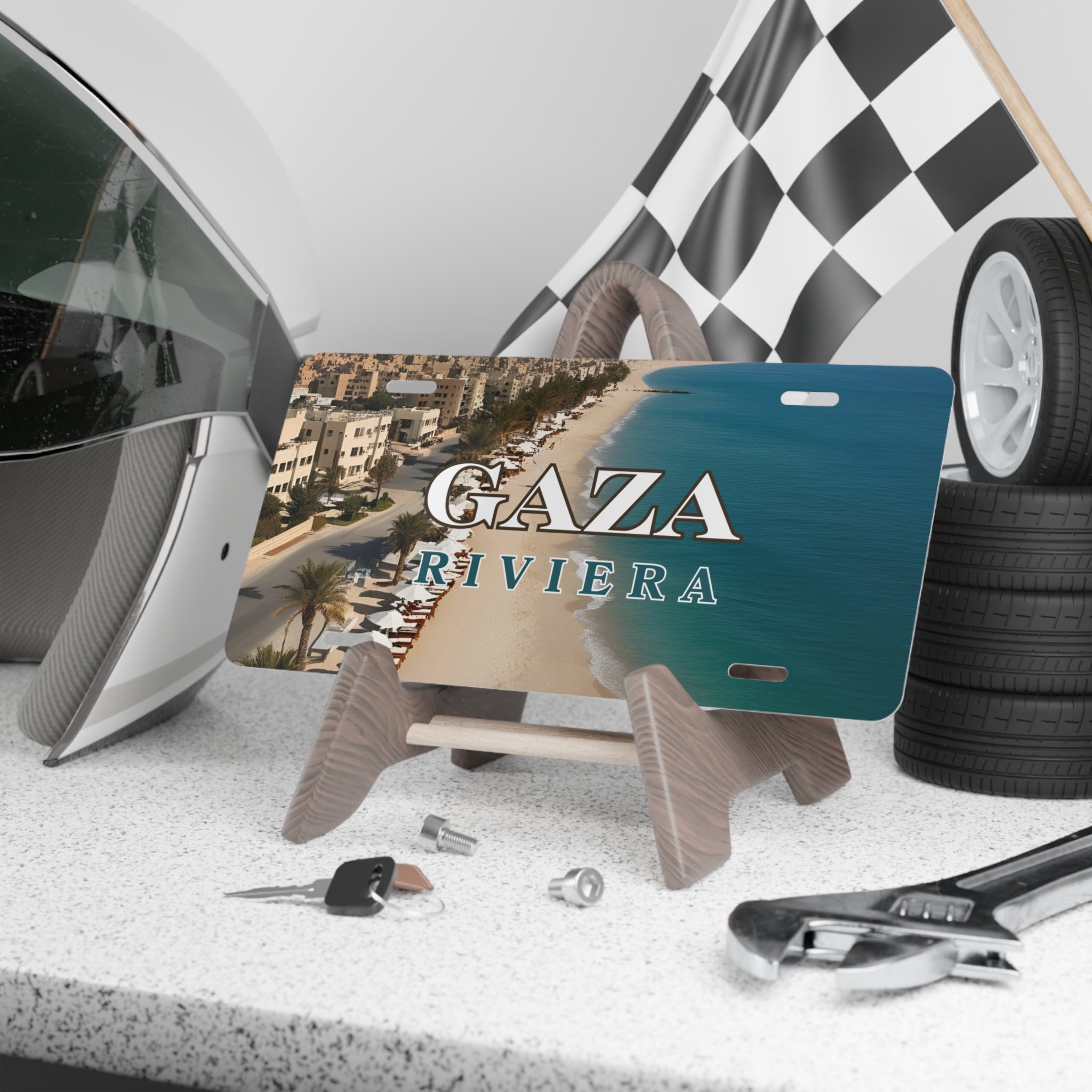 Gaza Riviera Vanity Plate – Custom Metal License Plate - Accessories, Auto, License Plates - EpiAl's Shop