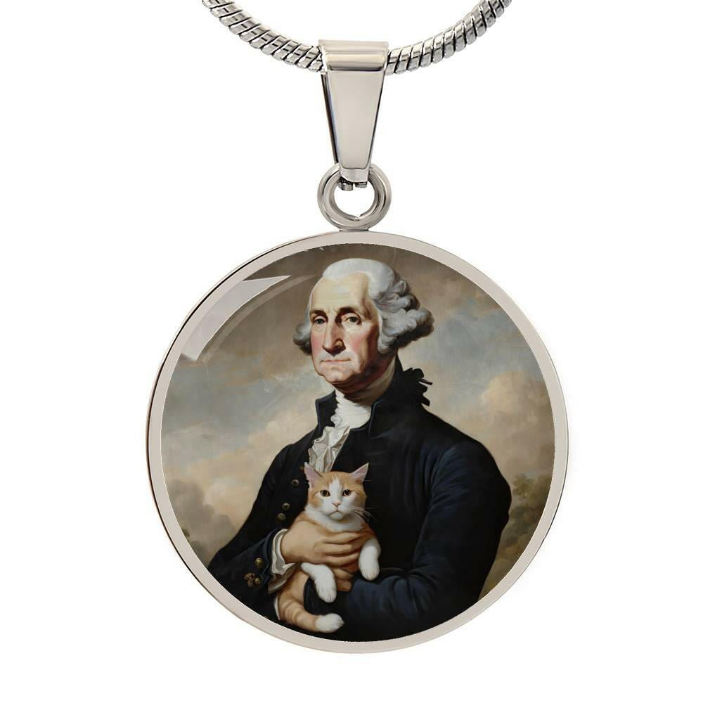 George Washington Cat Necklace - Jewelry - Epileptic Al’s Shop