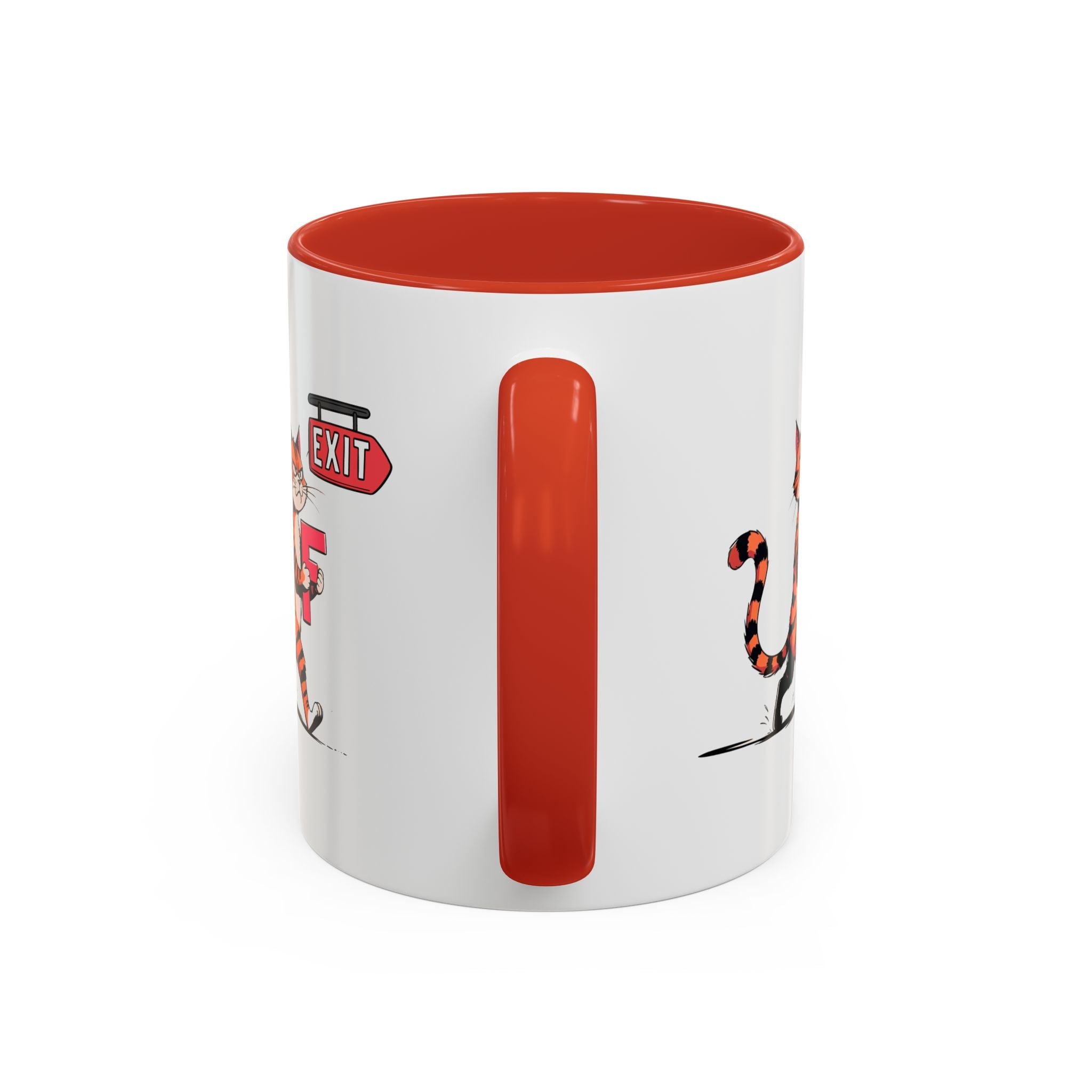 Getting the F Outta Here Cat Coffee Mug - Drinkware, Coffee Mugs - EpiAl's Shop