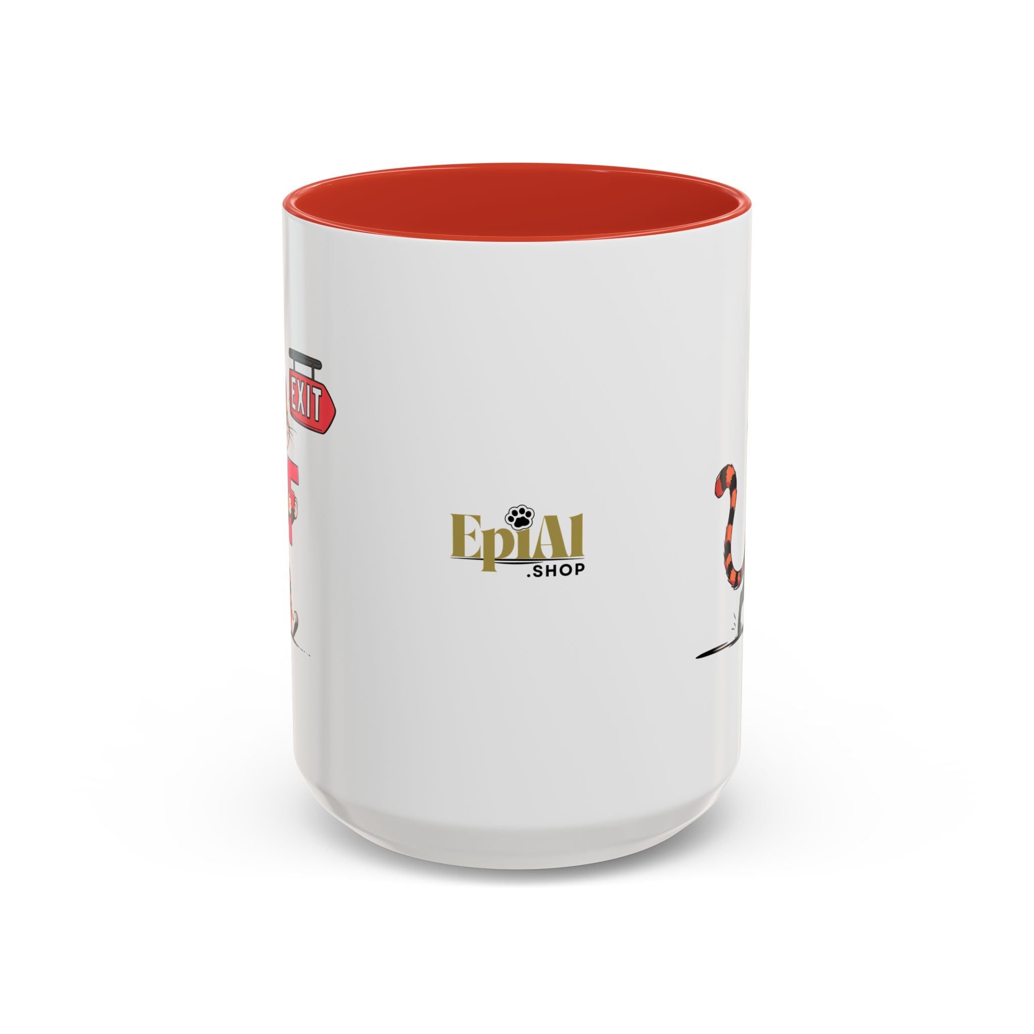 Getting the F Outta Here Cat Coffee Mug - Drinkware, Coffee Mugs - EpiAl's Shop