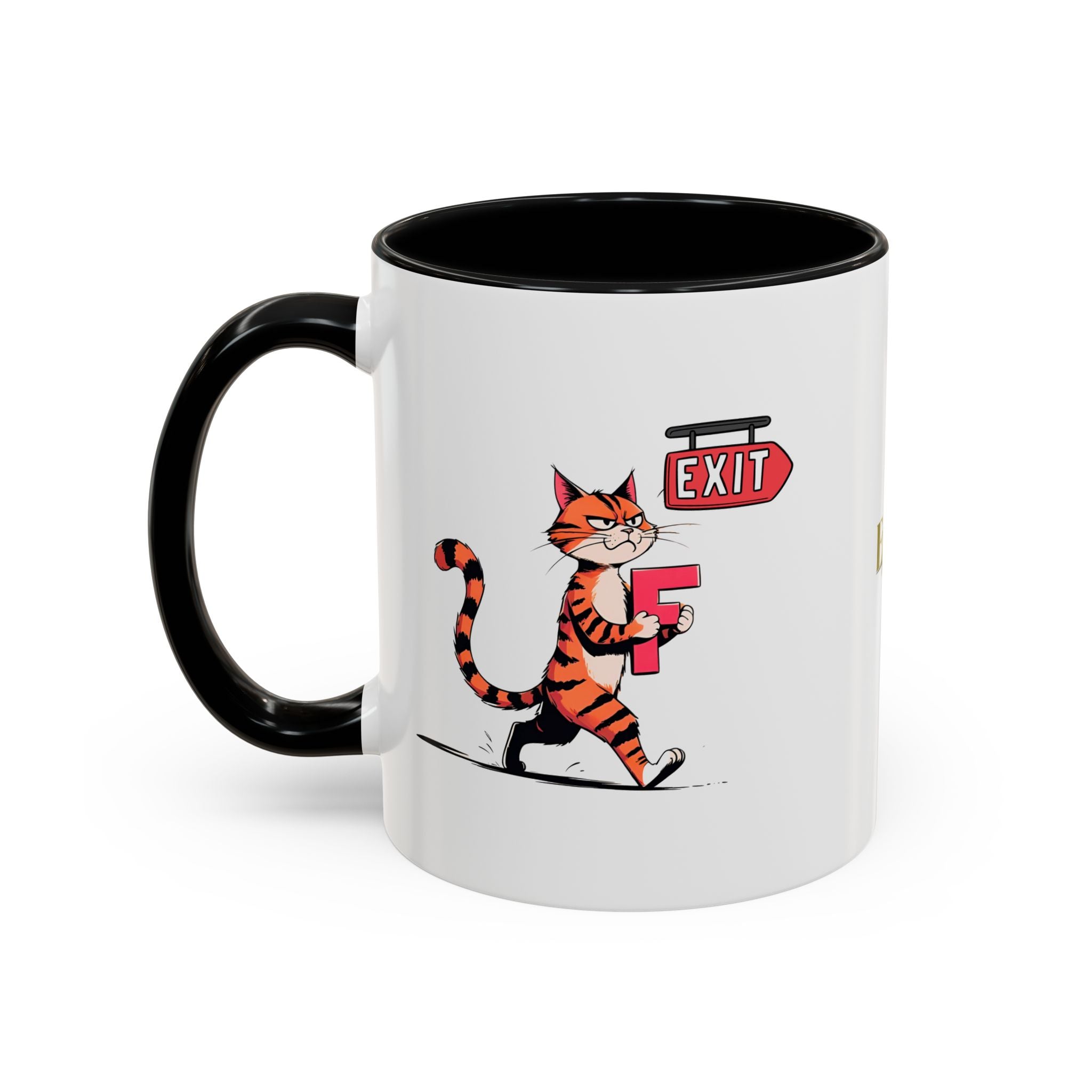 Getting the F Outta Here Cat Coffee Mug - Drinkware, Coffee Mugs - EpiAl's Shop