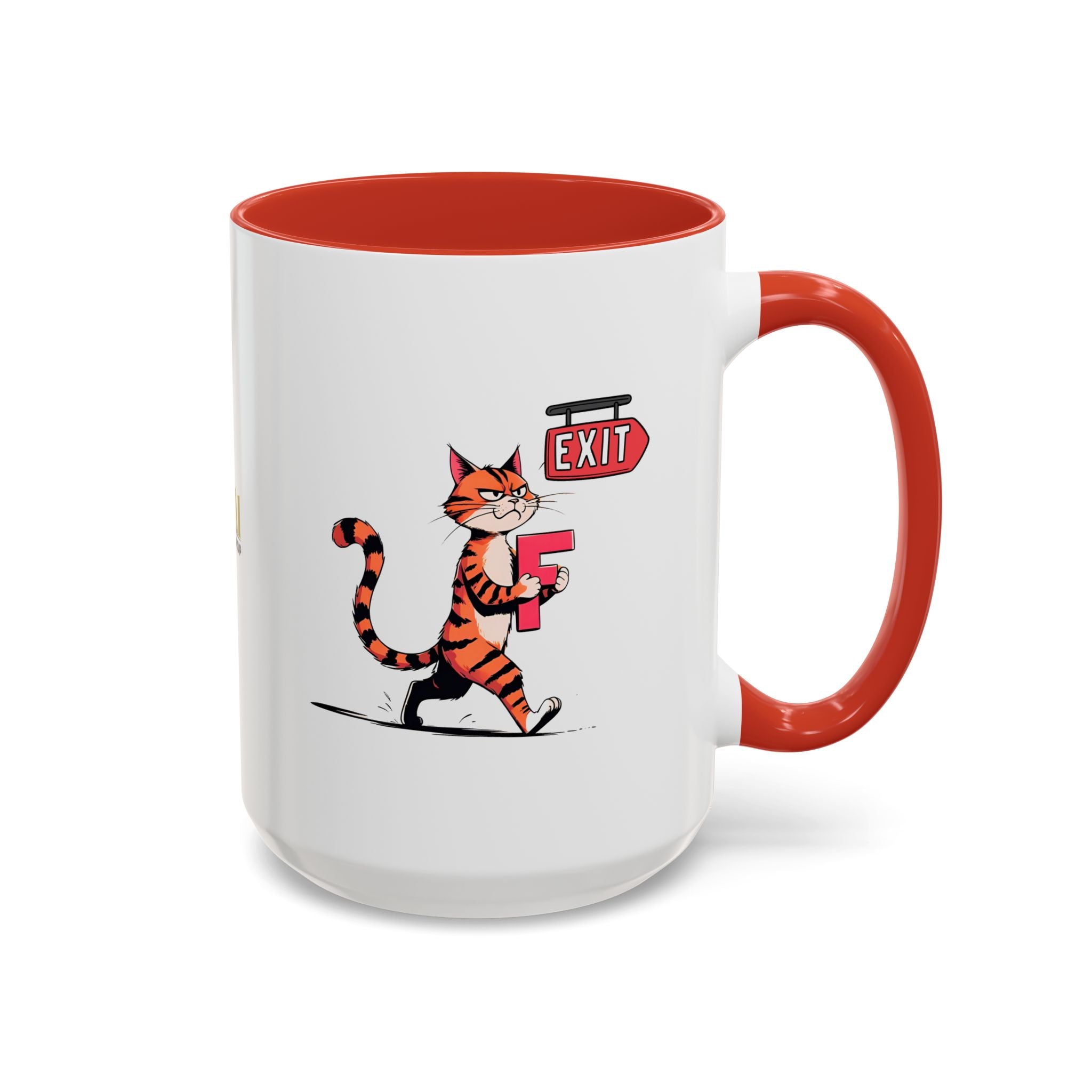 Getting the F Outta Here Cat Coffee Mug - Drinkware, Coffee Mugs - EpiAl's Shop