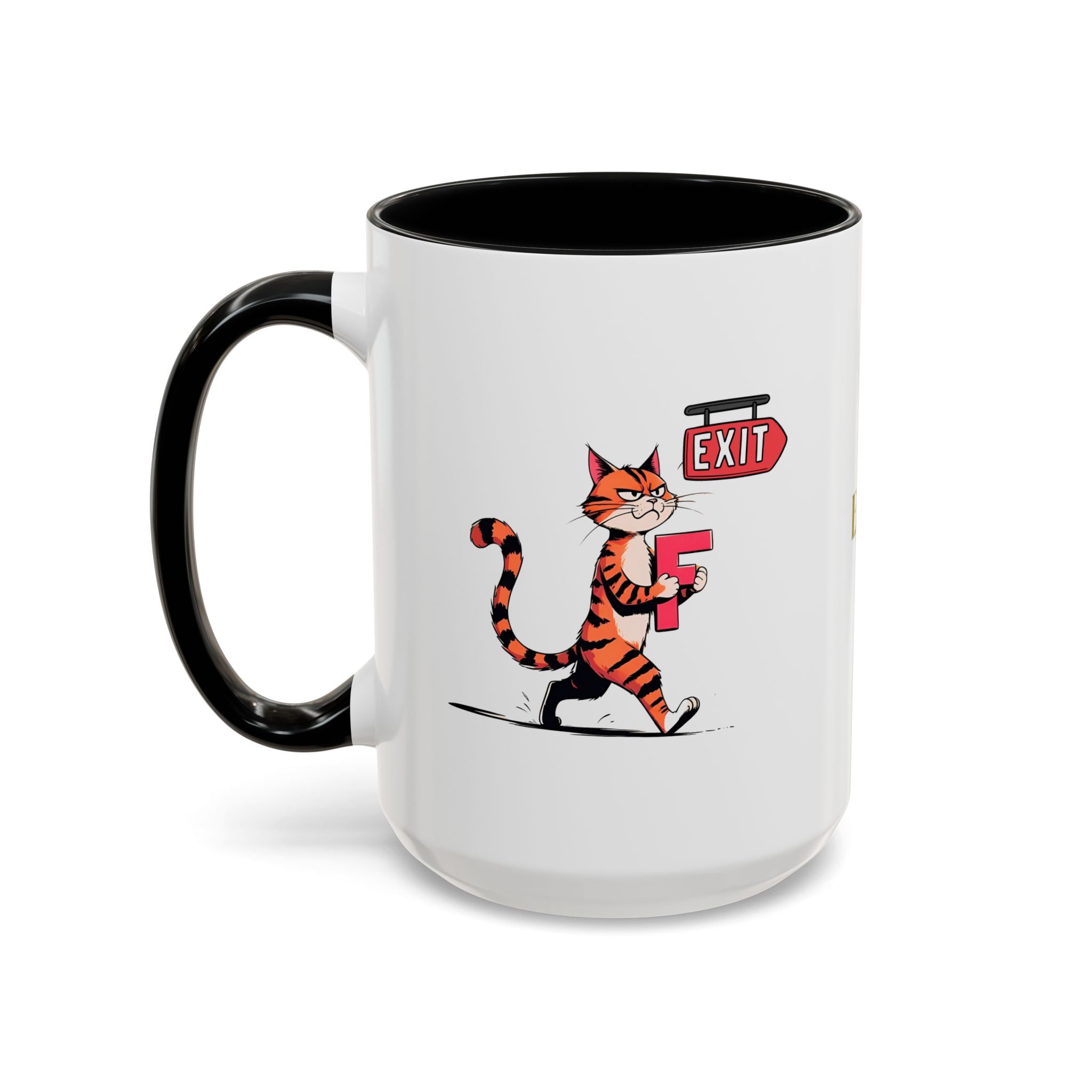 Getting the F Outta Here Cat Coffee Mug - Drinkware, Coffee Mugs - EpiAl's Shop