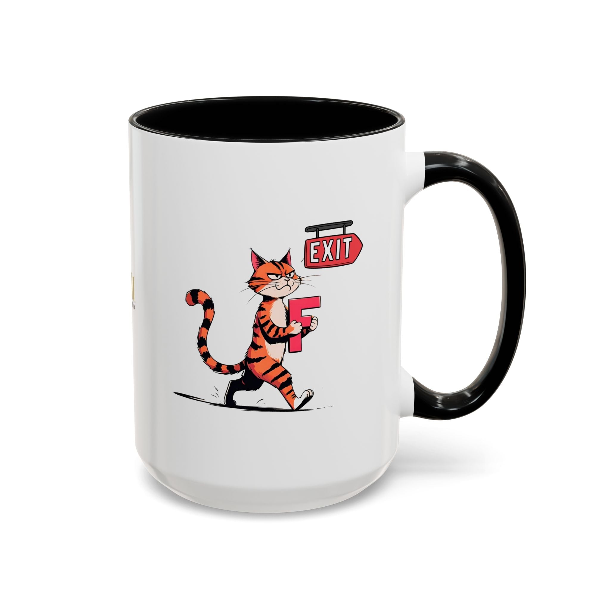Getting the F Outta Here Cat Coffee Mug - Drinkware, Coffee Mugs - EpiAl's Shop