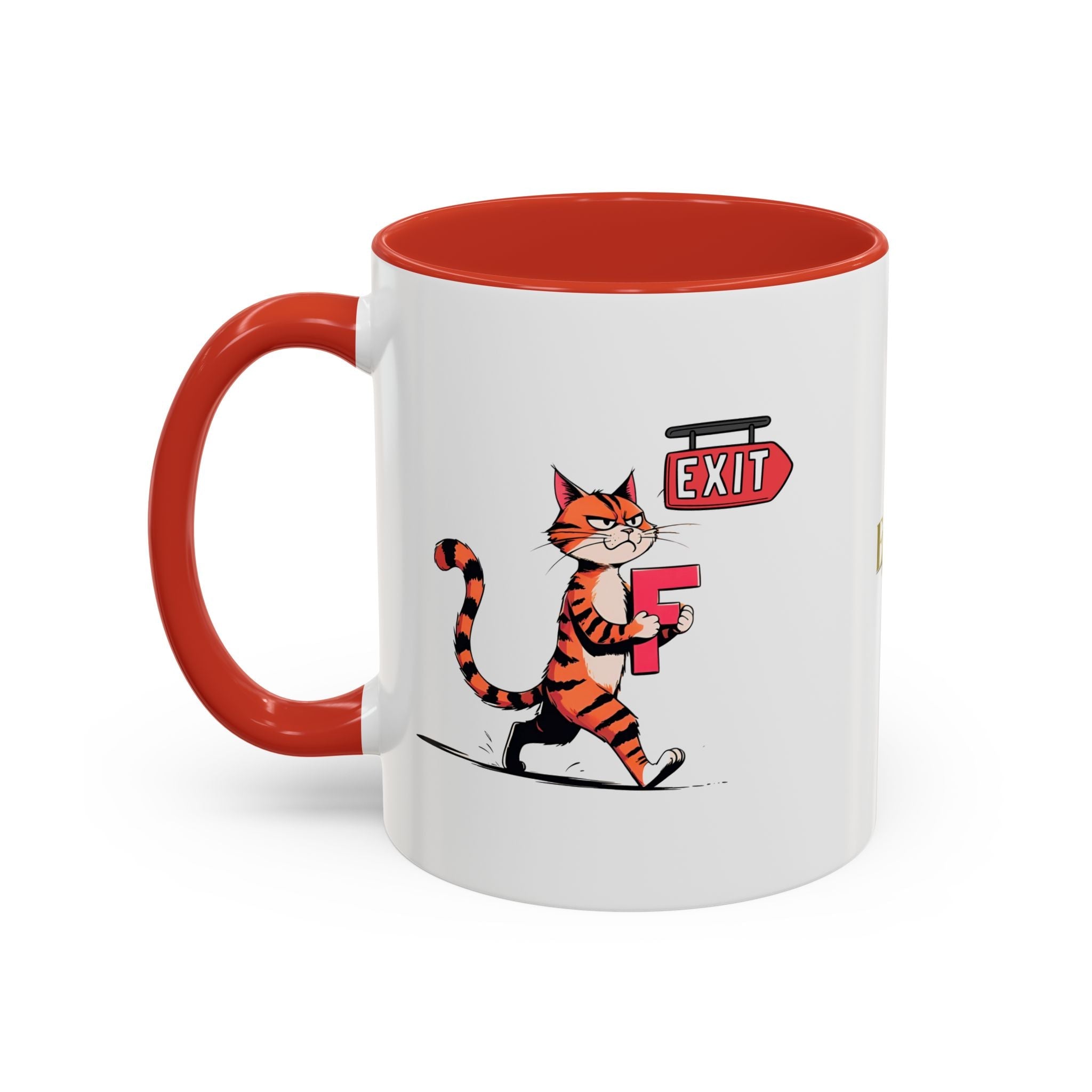 Getting the F Outta Here Cat Coffee Mug - Drinkware, Coffee Mugs - EpiAl's Shop
