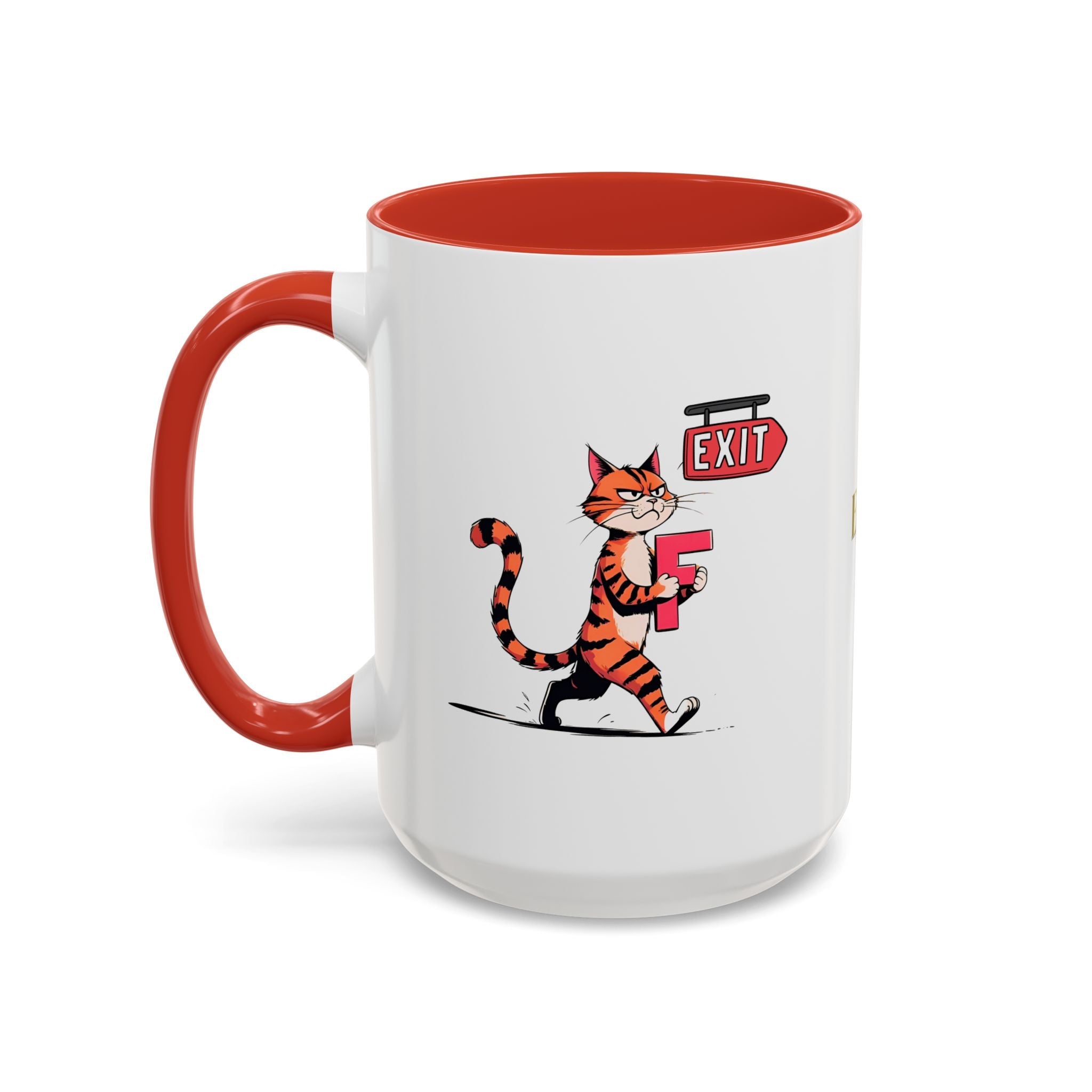 Getting the F Outta Here Cat Coffee Mug - Drinkware, Coffee Mugs - EpiAl's Shop