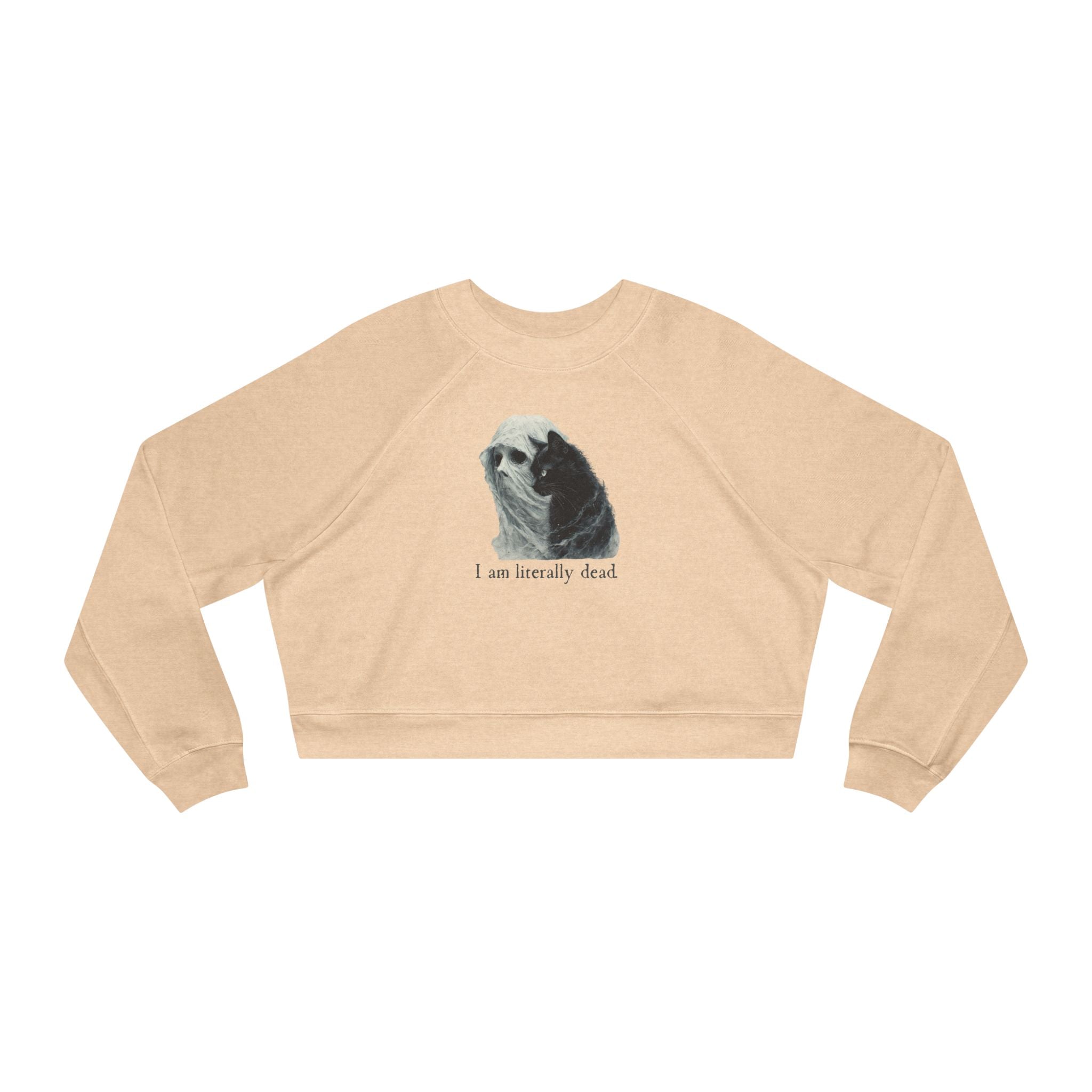 Ghost and Cat Women's Cropped Fleece Pullover - Clothing, Sweatshirts, Crop - EpiAl's Shop