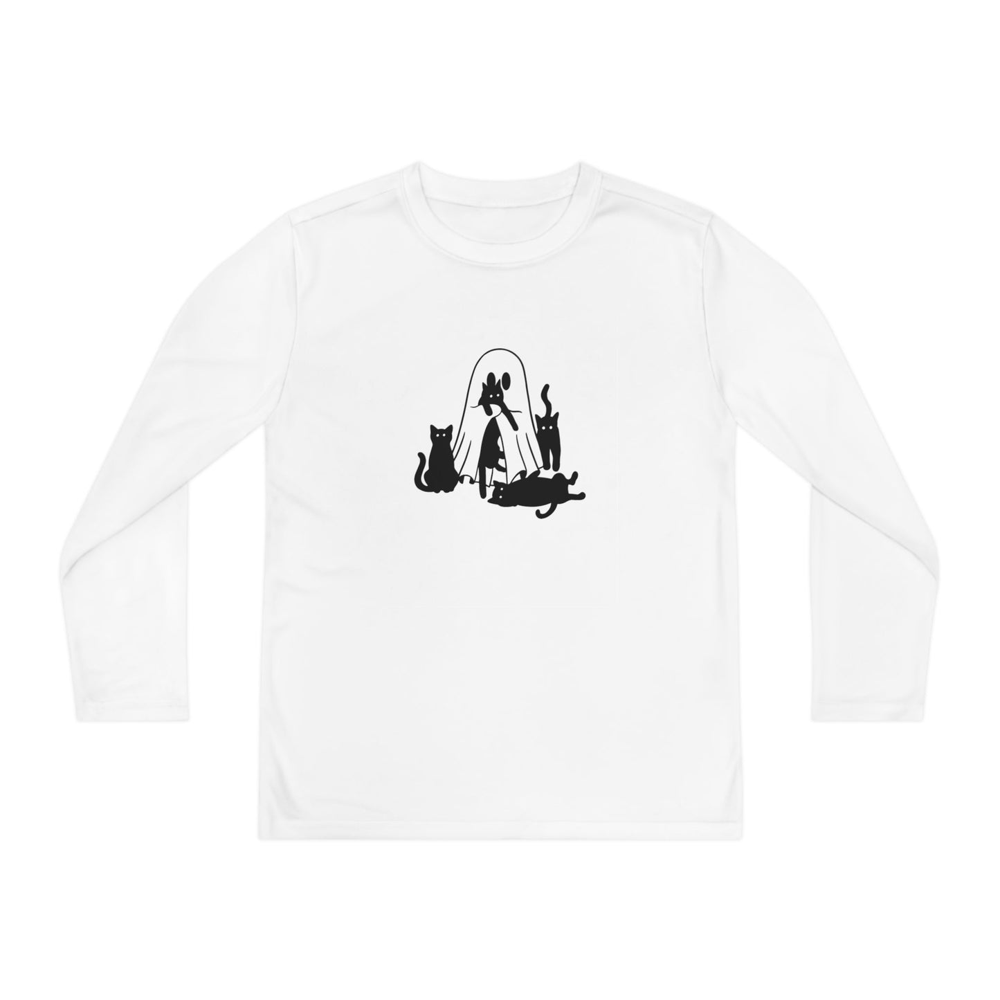 Ghost & Kitties Youth Long Sleeve Competitor Tee - Kids clothes - Epileptic Al’s Shop