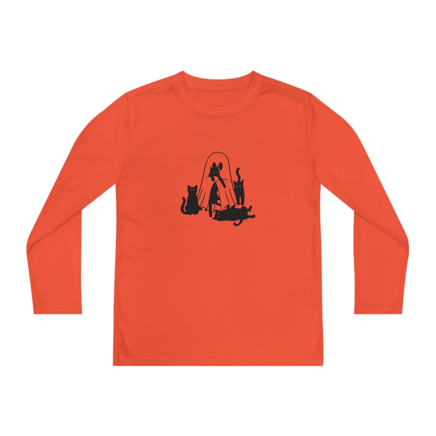 Ghost & Kitties Youth Long Sleeve Competitor Tee - Kids clothes - Epileptic Al’s Shop