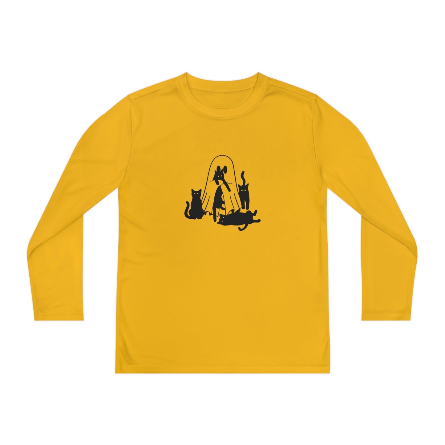 Ghost & Kitties Youth Long Sleeve Competitor Tee - Kids clothes - Epileptic Al’s Shop