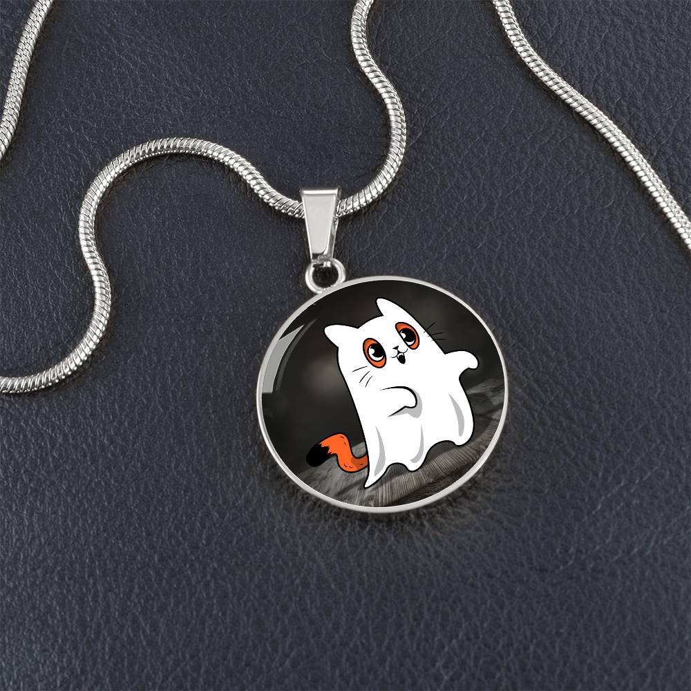 Ghost Kitty Pendant Halloween Necklace - Jewelry - EpiAl's Shop