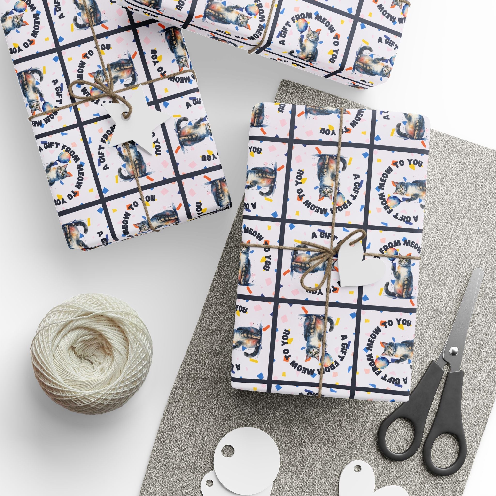 Gift from Meow to You Wrapping Paper - Paper Products, Gift Wrapping Paper - EpiAl's Shop