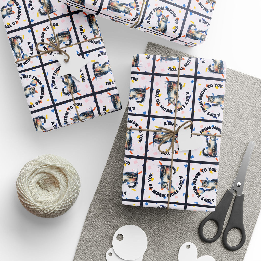 Gift from Meow to You Wrapping Paper - Paper Products, Gift Wrapping Paper - EpiAl's Shop