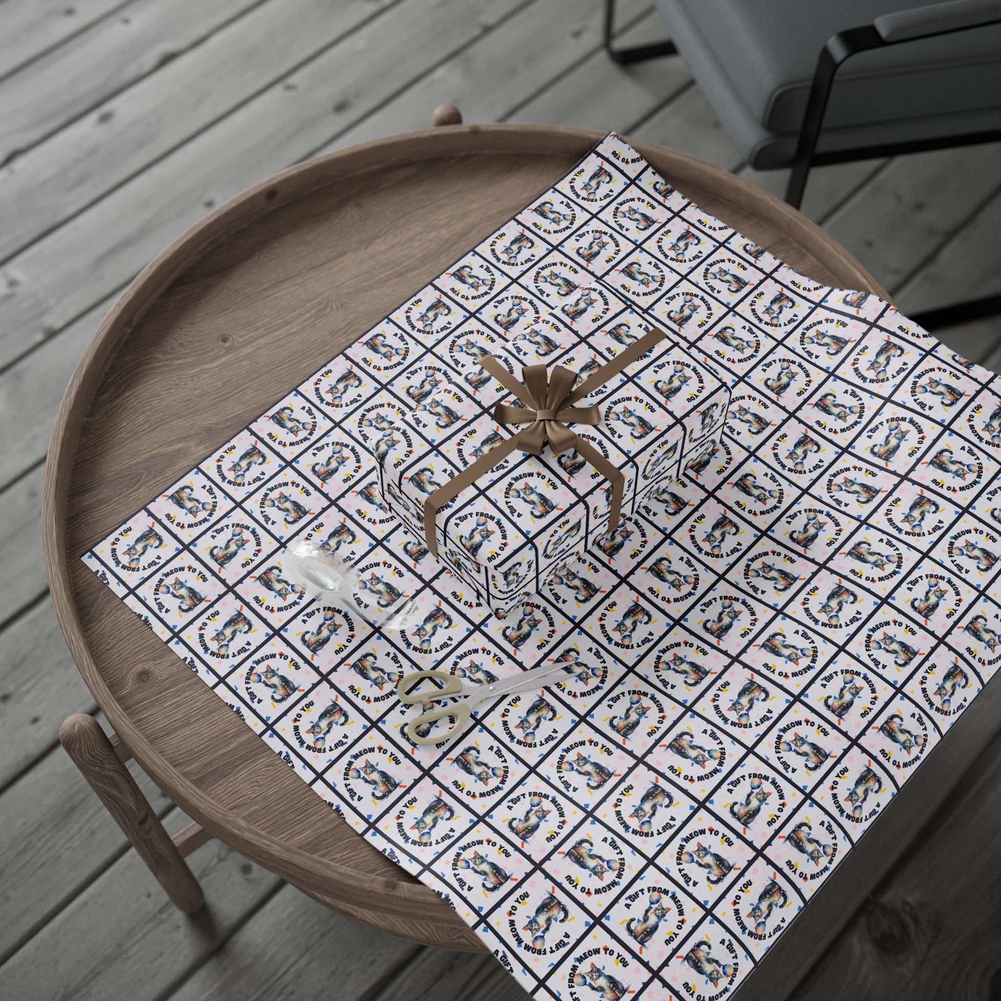 Gift from Meow to You Wrapping Paper - Paper Products, Gift Wrapping Paper - EpiAl's Shop