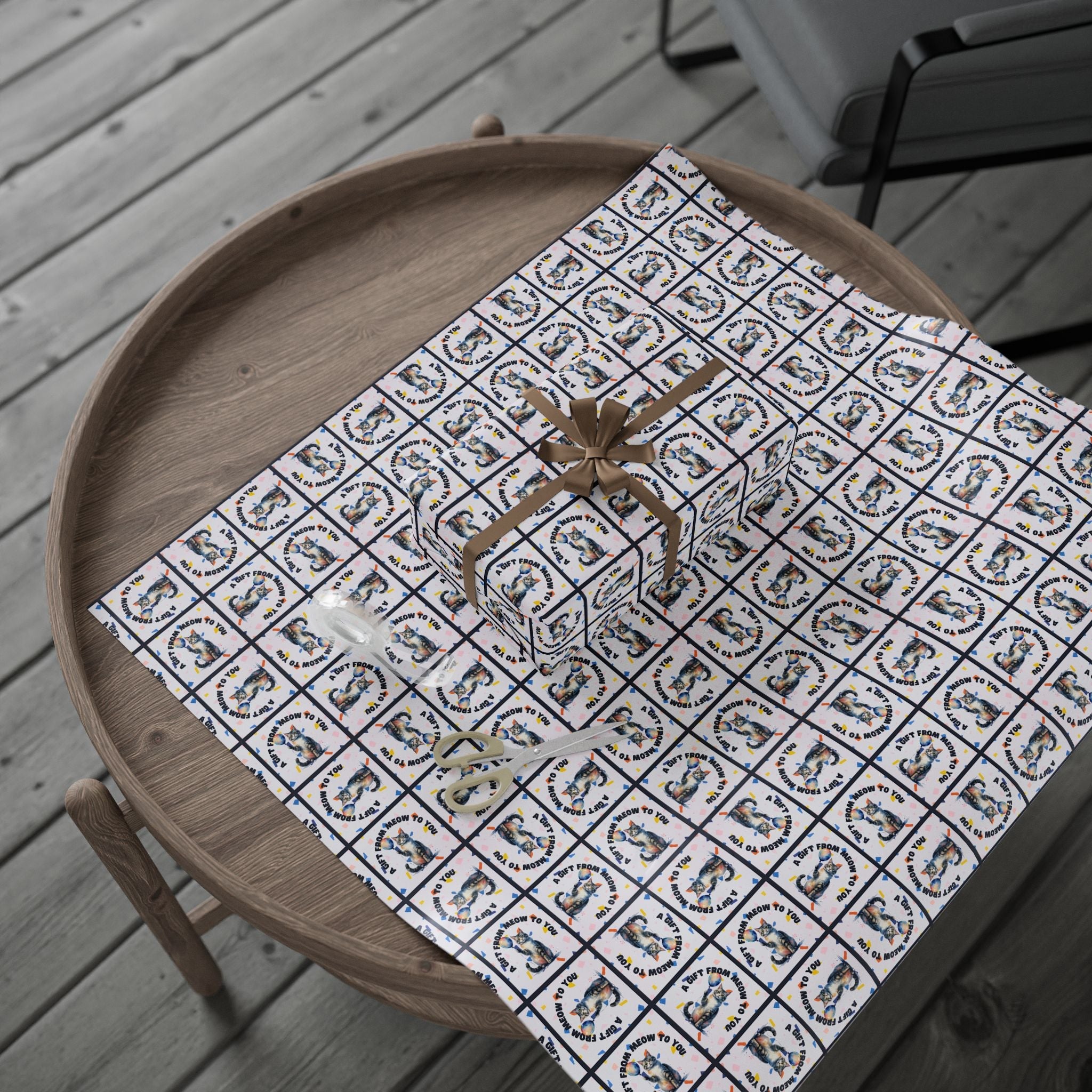 Gift from Meow to You Wrapping Paper - Paper Products, Gift Wrapping Paper - EpiAl's Shop