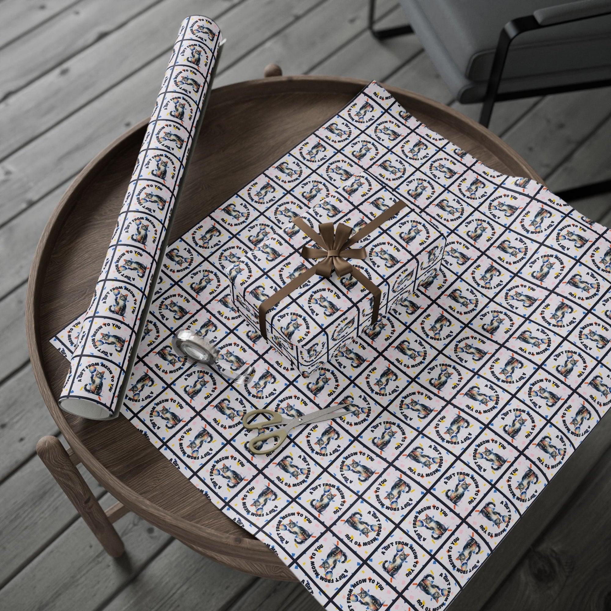 Gift from Meow to You Wrapping Paper - Paper Products, Gift Wrapping Paper - EpiAl's Shop