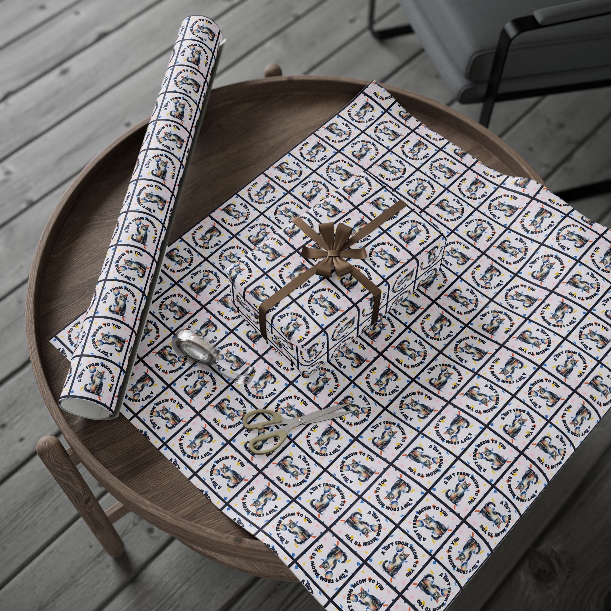 Gift from Meow to You Wrapping Paper - Paper Products, Gift Wrapping Paper - EpiAl's Shop