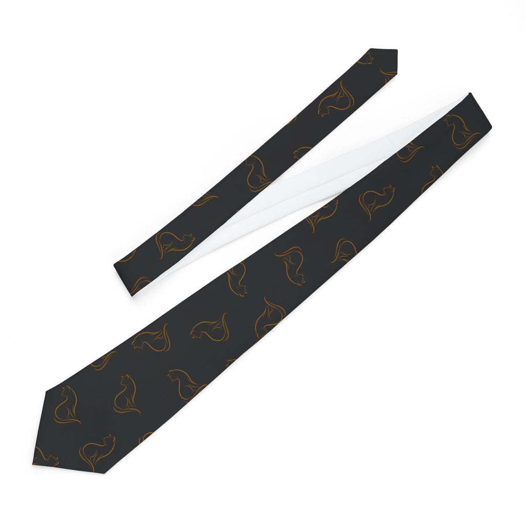 Gilded Cat Energy Slim Necktie - Clothing, Men, Neckties - EpiAl's Shop